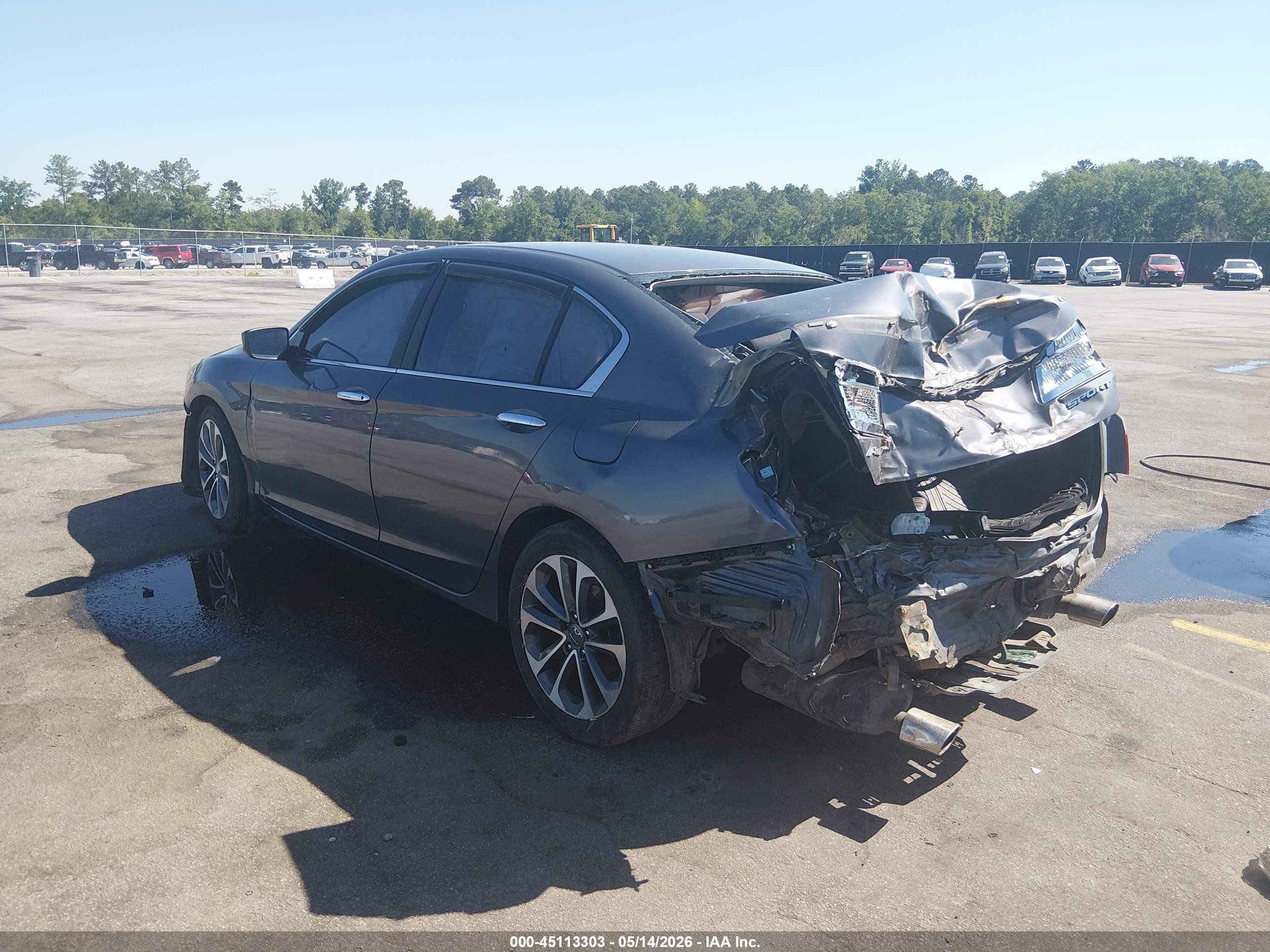2013 Honda Accord Sport Gray vin: 1HGCR2F53DA268608