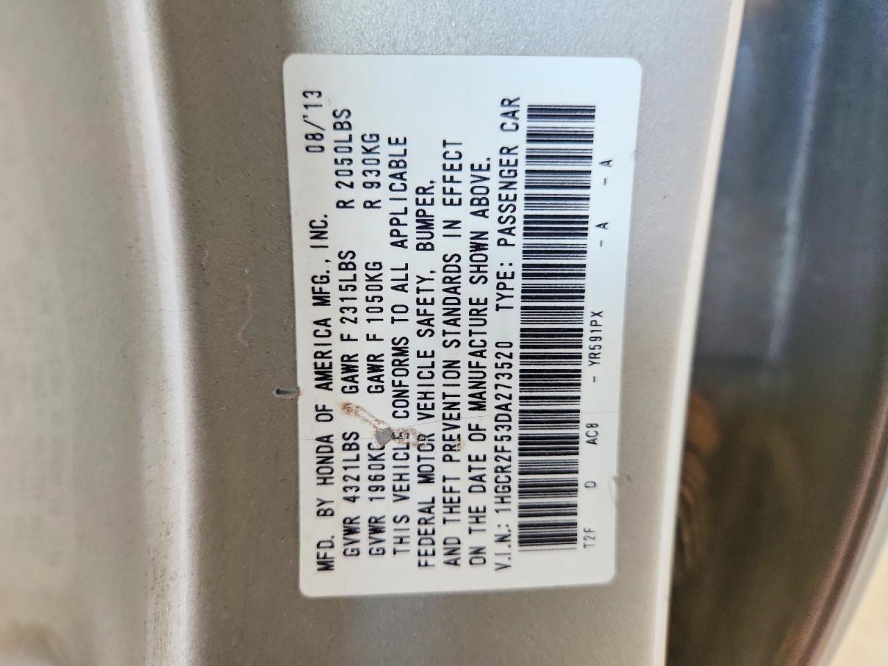 2013 Honda Accord Sport Tan vin: 1HGCR2F53DA273520
