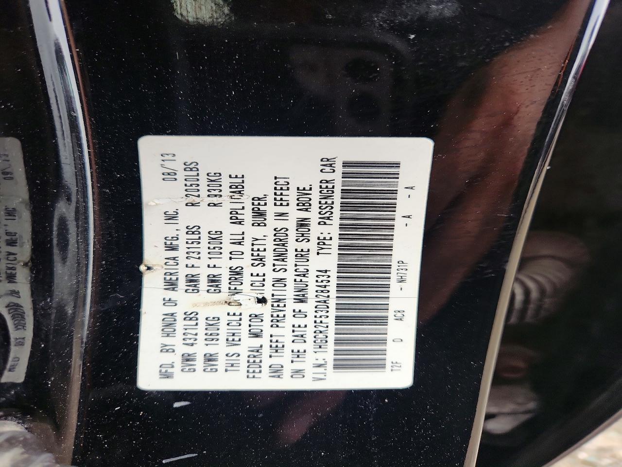 2013 Honda Accord Sport Black vin: 1HGCR2F53DA284534