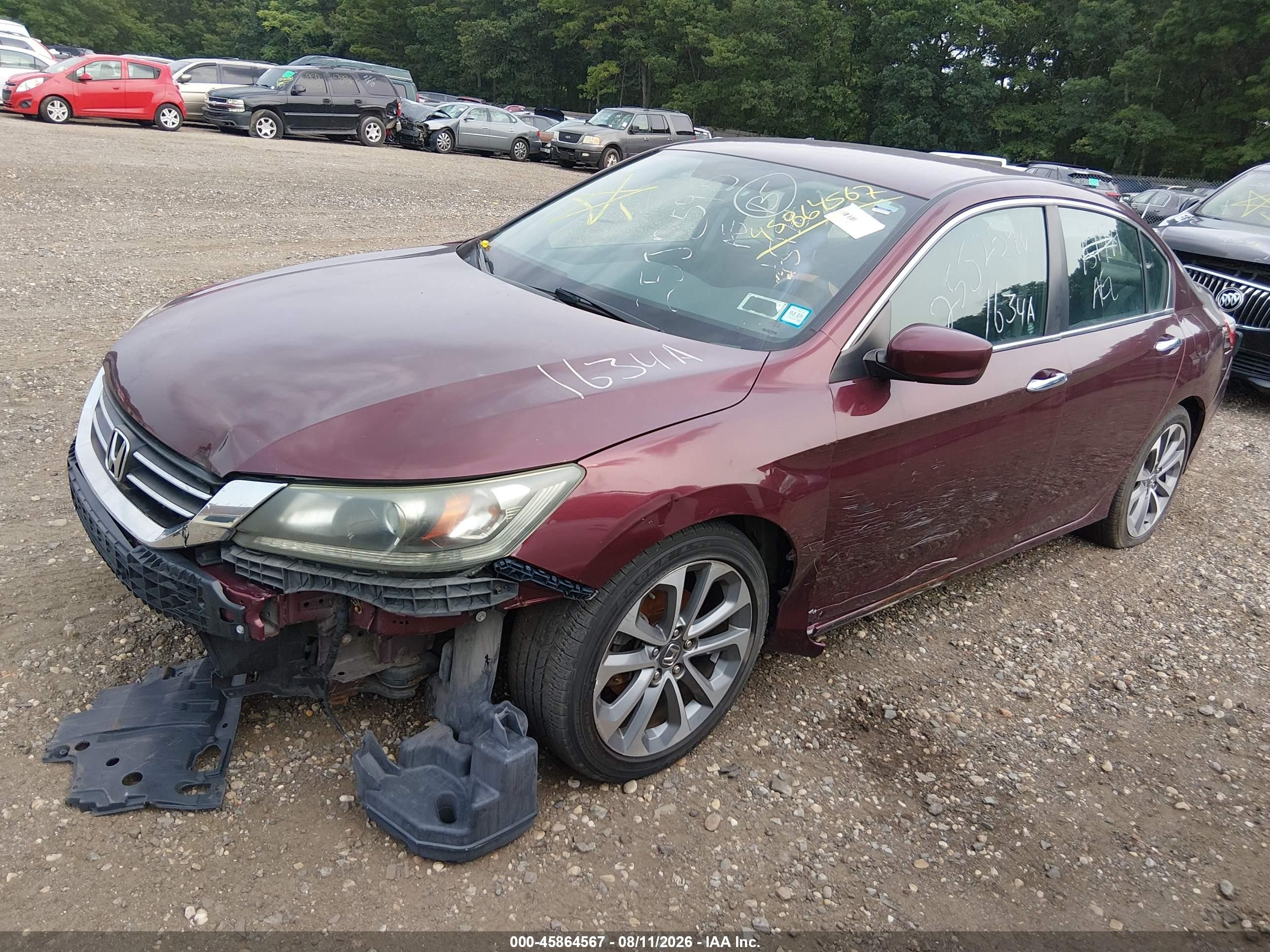 2014 Honda Accord Sport Maroon vin: 1HGCR2F53EA007187