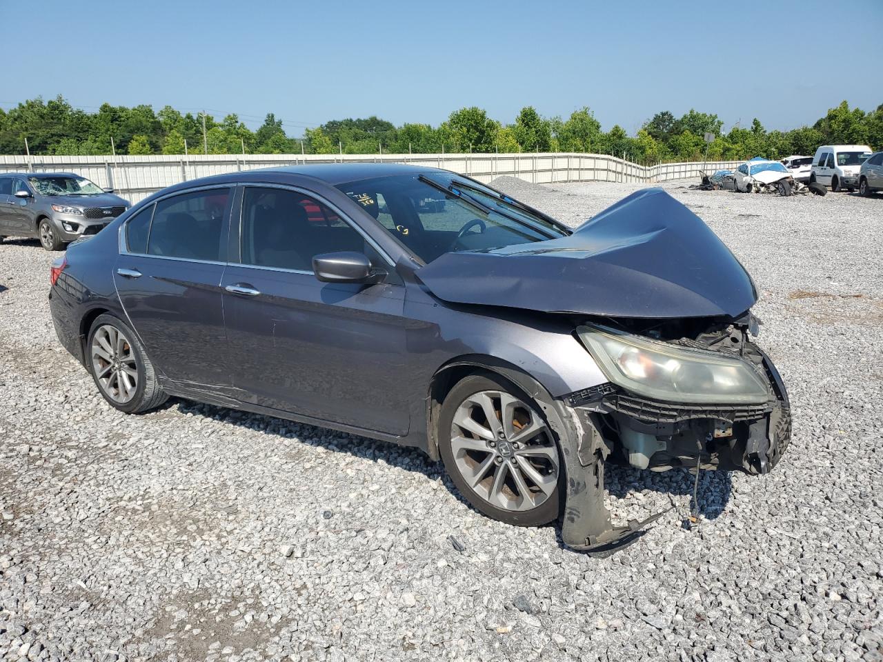 2014 Honda Accord Sport Gray vin: 1HGCR2F53EA015239