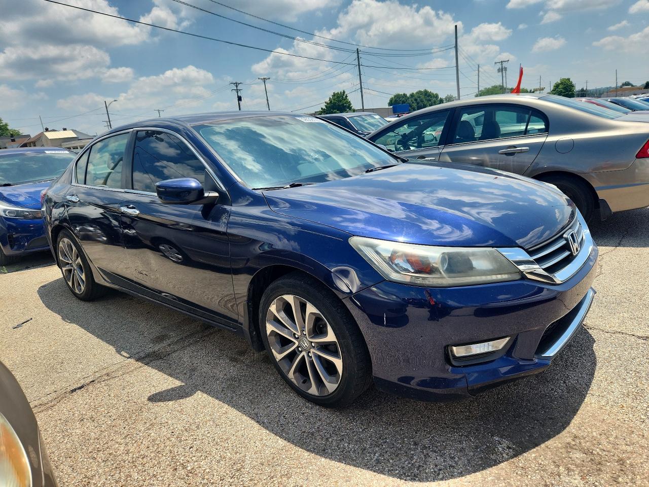 2014 Honda Accord Sport Blue vin: 1HGCR2F53EA027052