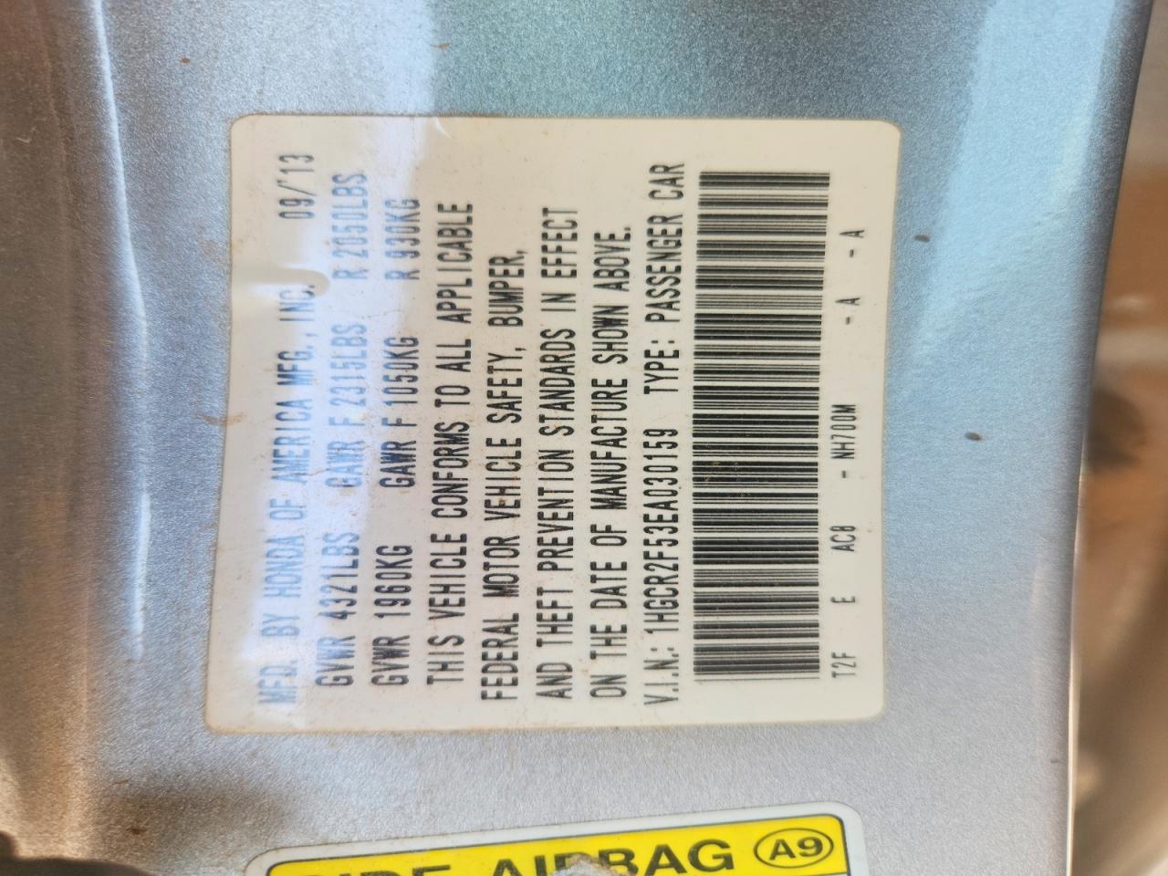 2014 Honda Accord Sport Silver vin: 1HGCR2F53EA030159