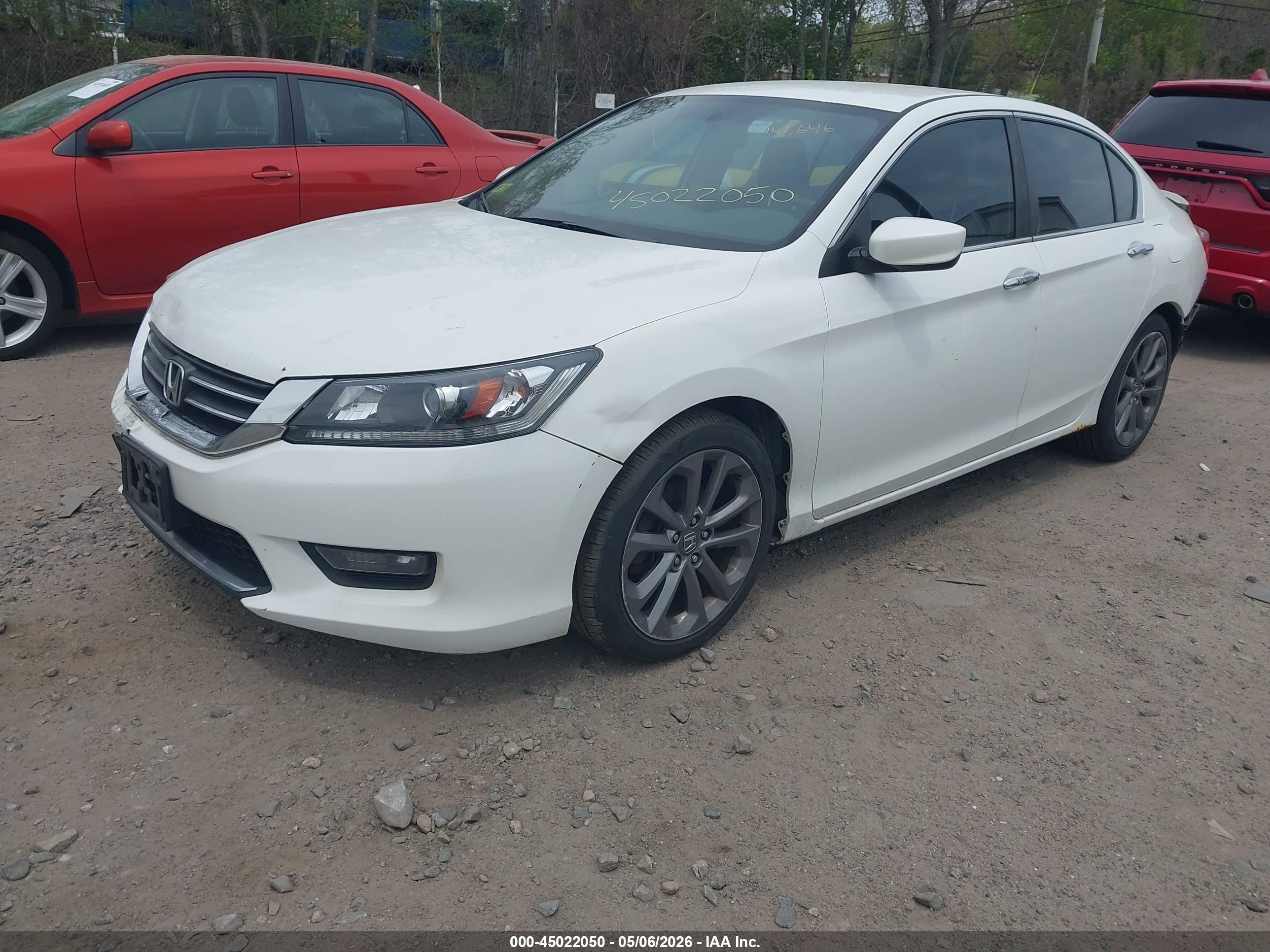 2014 Honda Accord Sport Белый vin: 1HGCR2F53EA066157