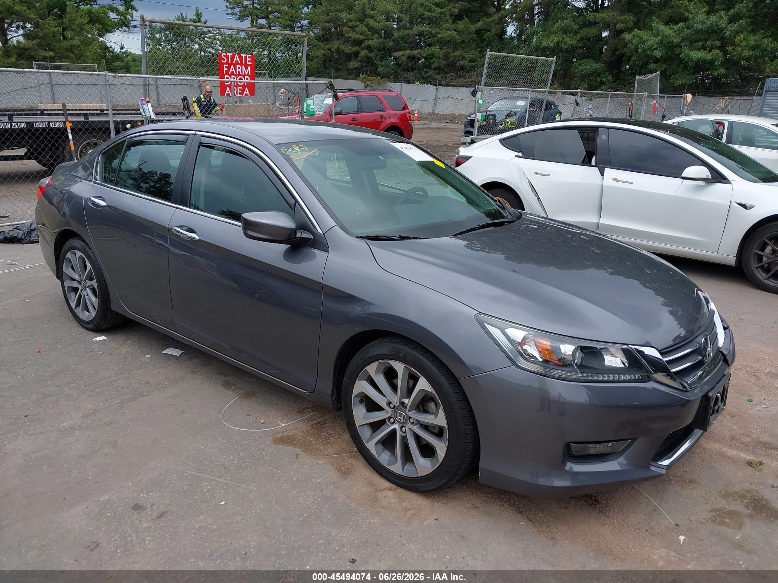 2014 Honda Accord Sport Gray vin: 1HGCR2F53EA084092
