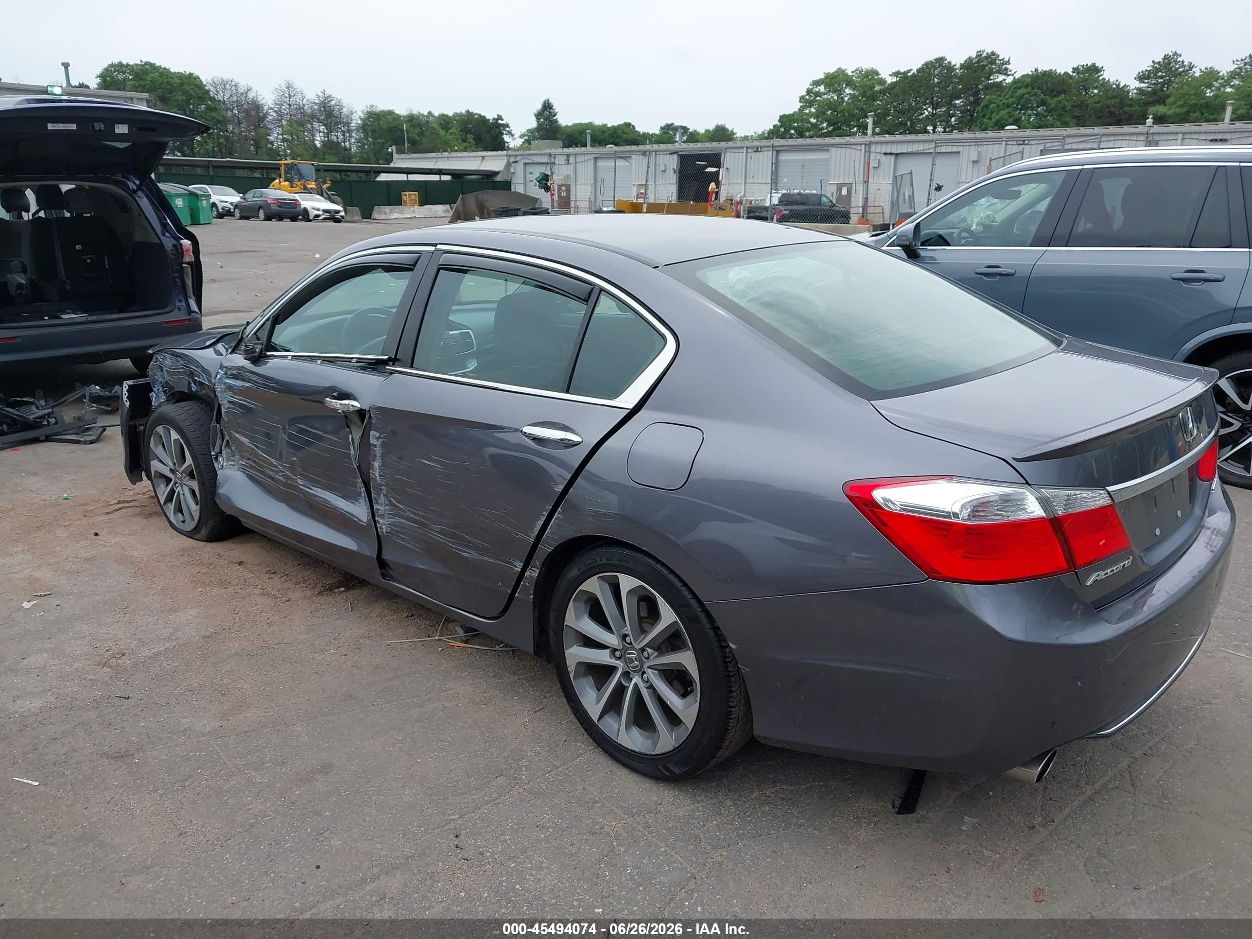 2014 Honda Accord Sport Серый vin: 1HGCR2F53EA084092