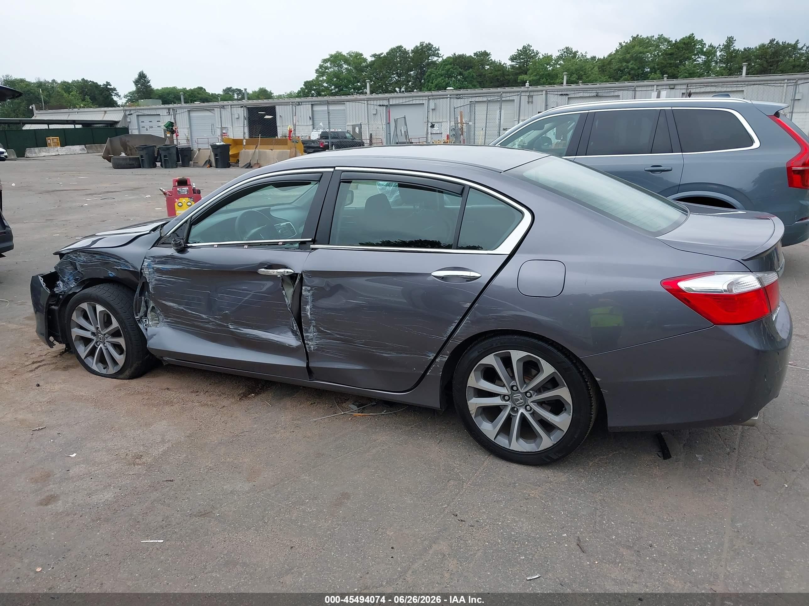 2014 Honda Accord Sport Серый vin: 1HGCR2F53EA084092