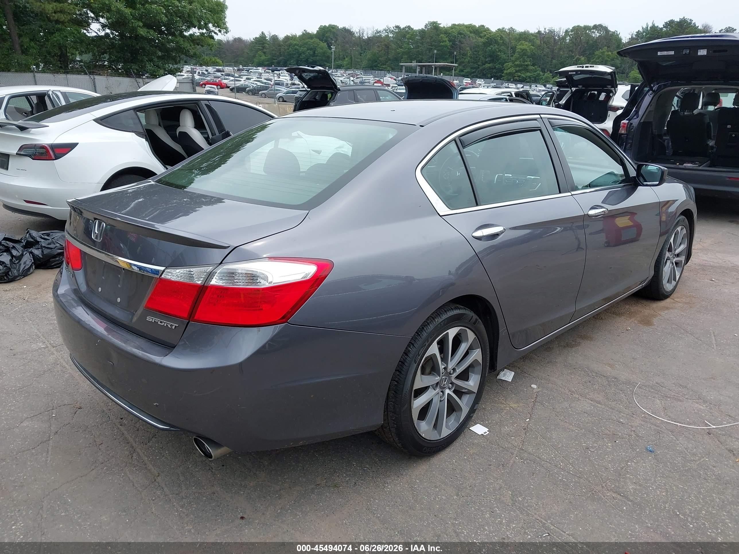 2014 Honda Accord Sport Серый vin: 1HGCR2F53EA084092