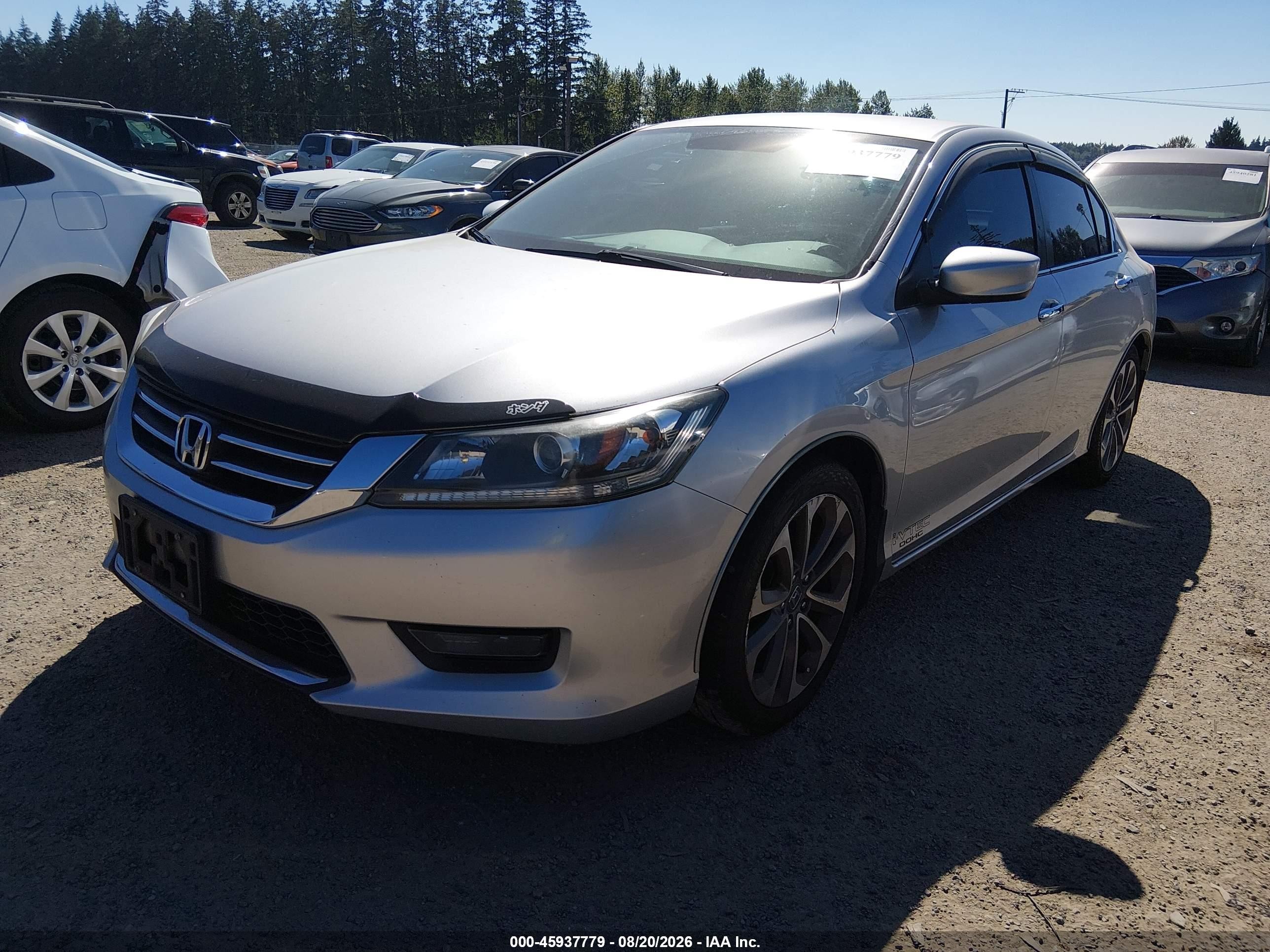 2014 Honda Accord Sport Silver vin: 1HGCR2F53EA089910
