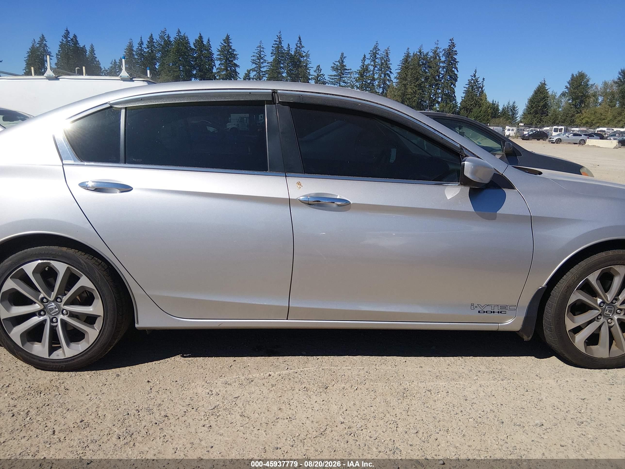 2014 Honda Accord Sport Silver vin: 1HGCR2F53EA089910