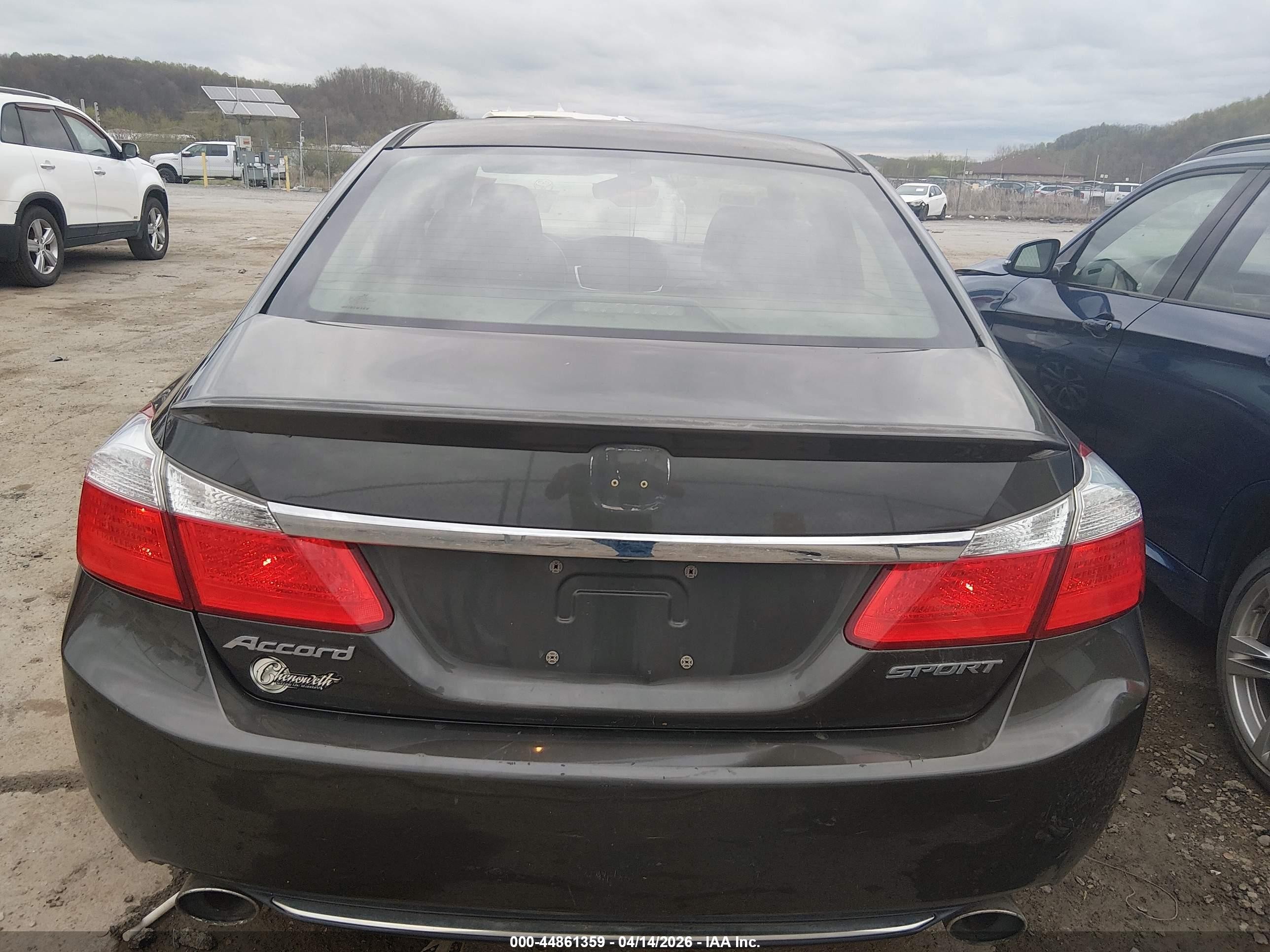2014 Honda Accord Sport Gray vin: 1HGCR2F53EA152326