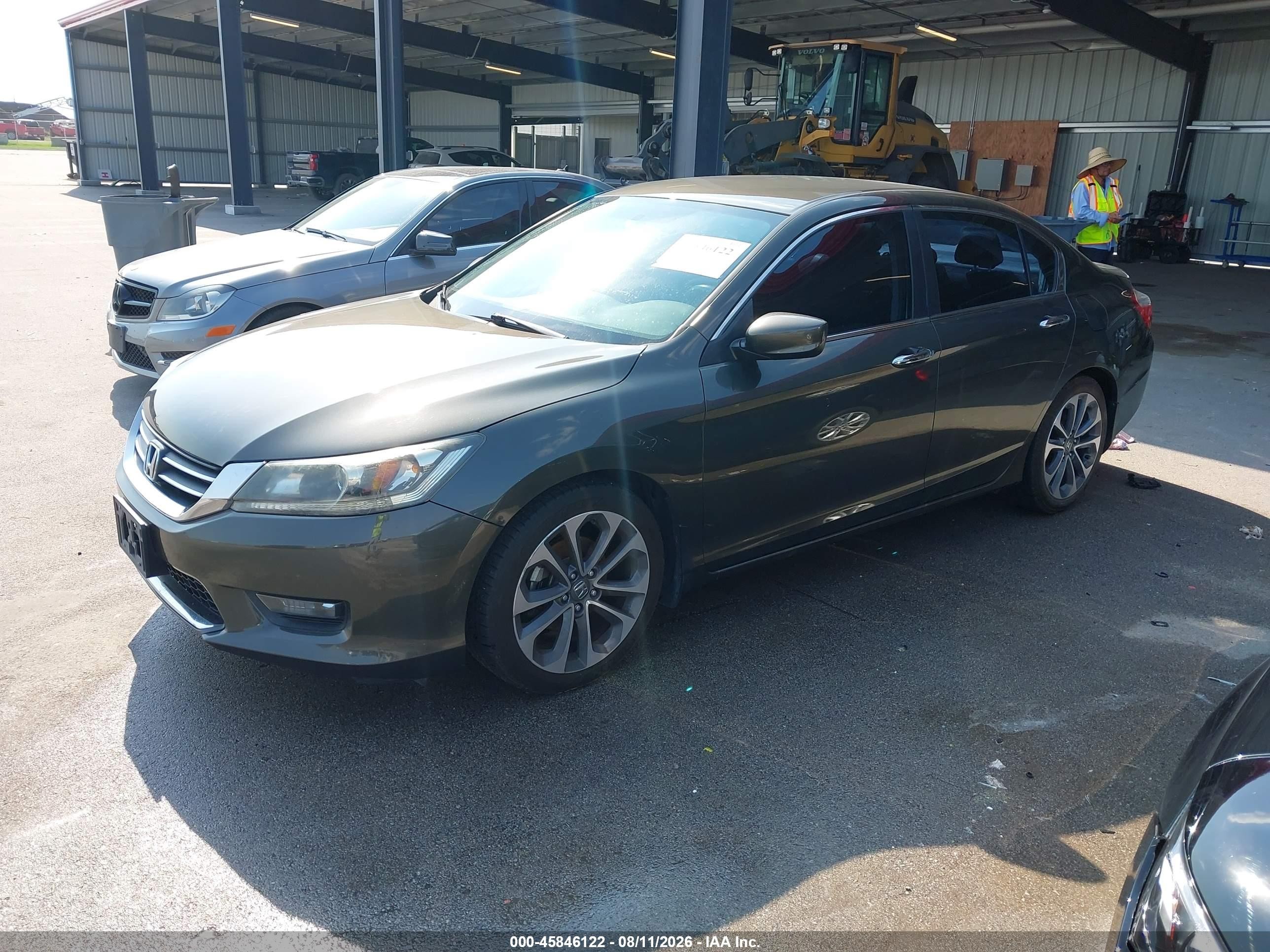 2014 Honda Accord Sport Gray vin: 1HGCR2F53EA213206