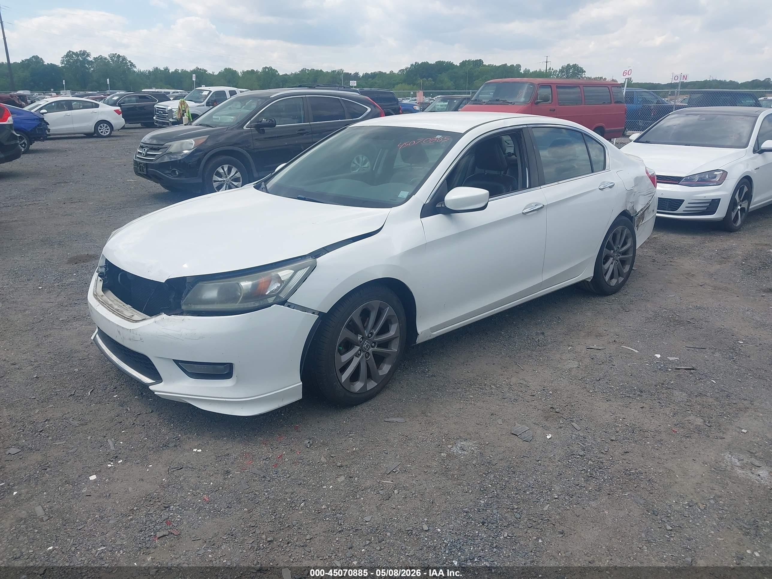 2014 Honda Accord Sport White vin: 1HGCR2F53EA239837
