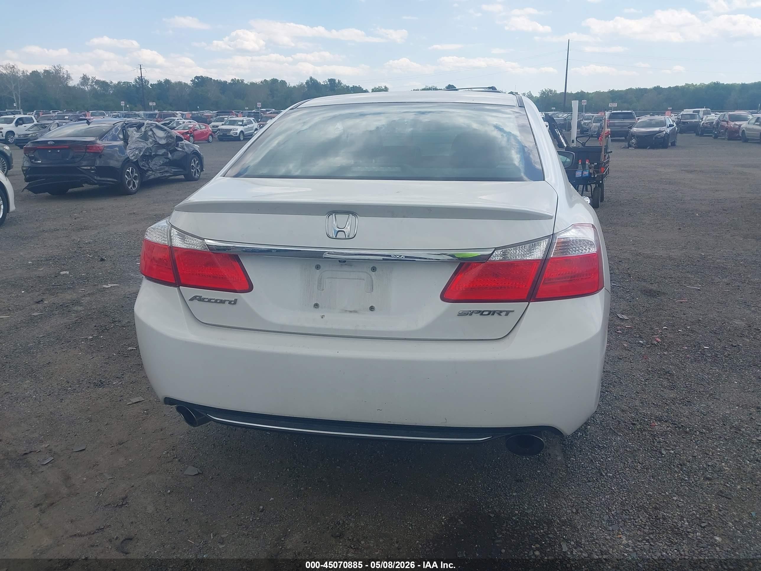 2014 Honda Accord Sport White vin: 1HGCR2F53EA239837