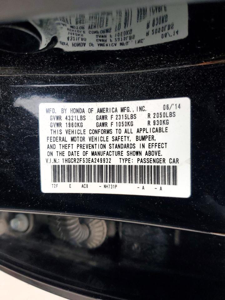 2014 Honda Accord Sport Black vin: 1HGCR2F53EA249932