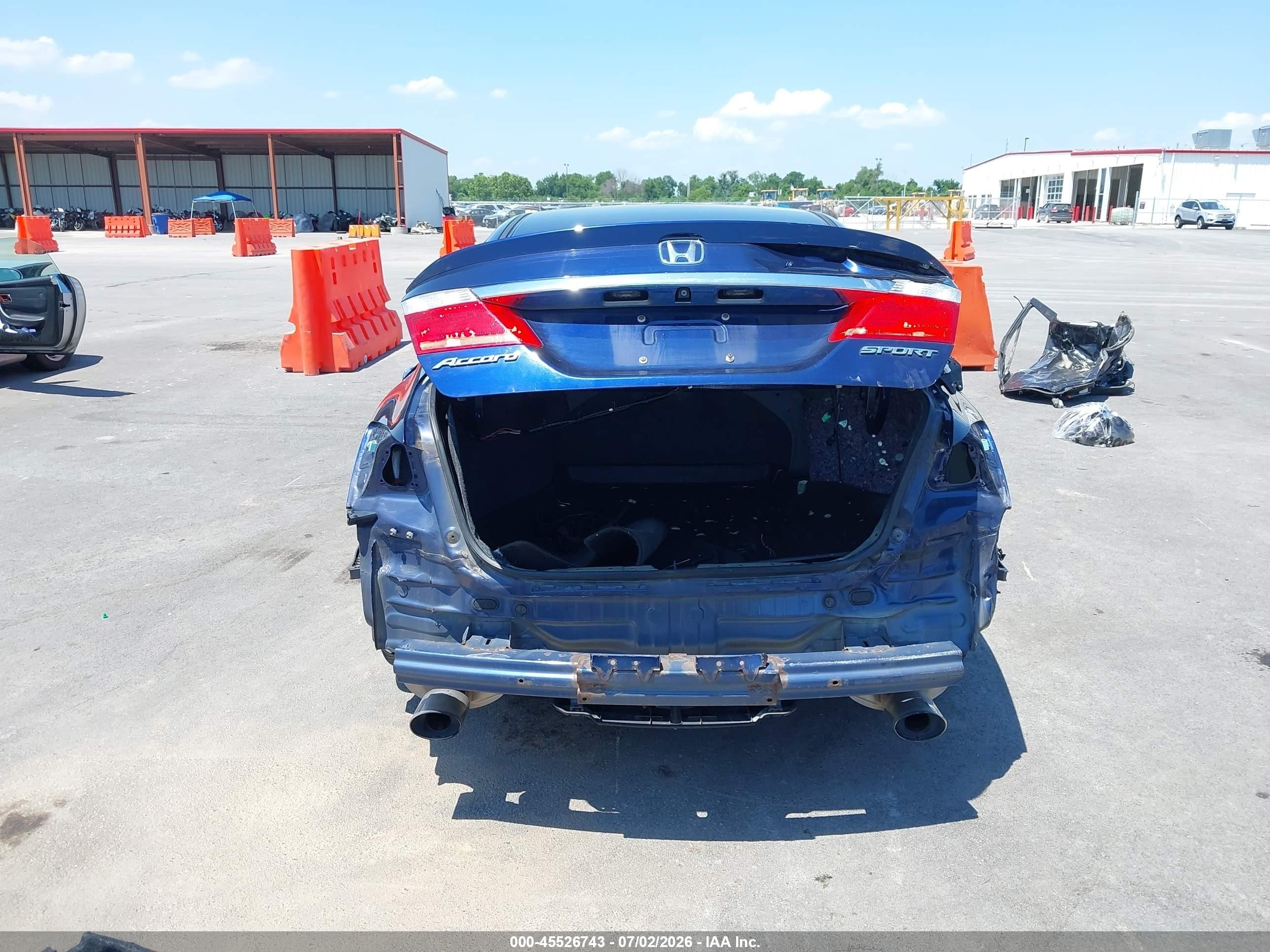 2014 Honda Accord Sport Синий vin: 1HGCR2F53EA309031