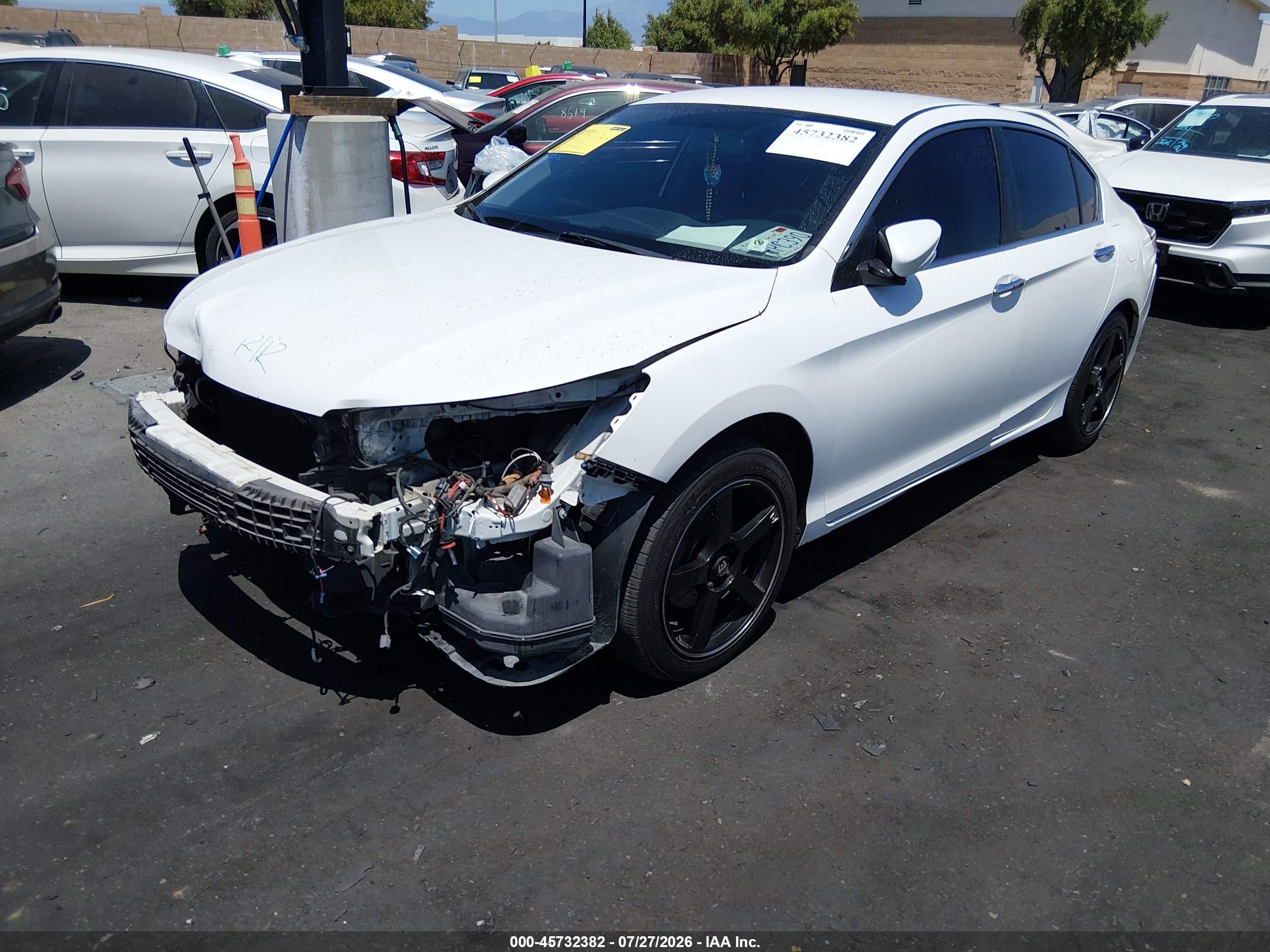 2015 Honda Accord Sport Белый vin: 1HGCR2F53FA008969