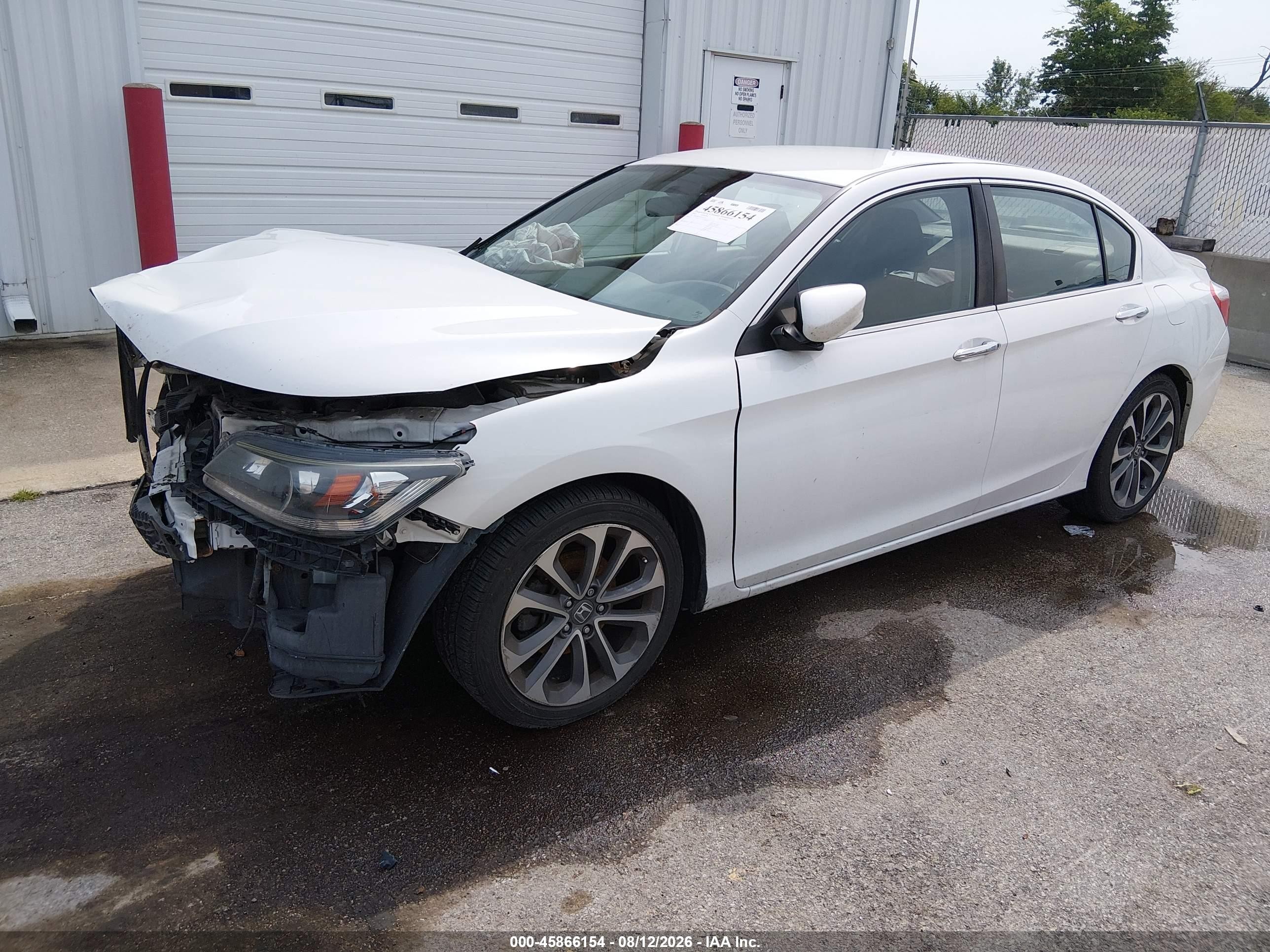 2015 Honda Accord Sport White vin: 1HGCR2F53FA034116
