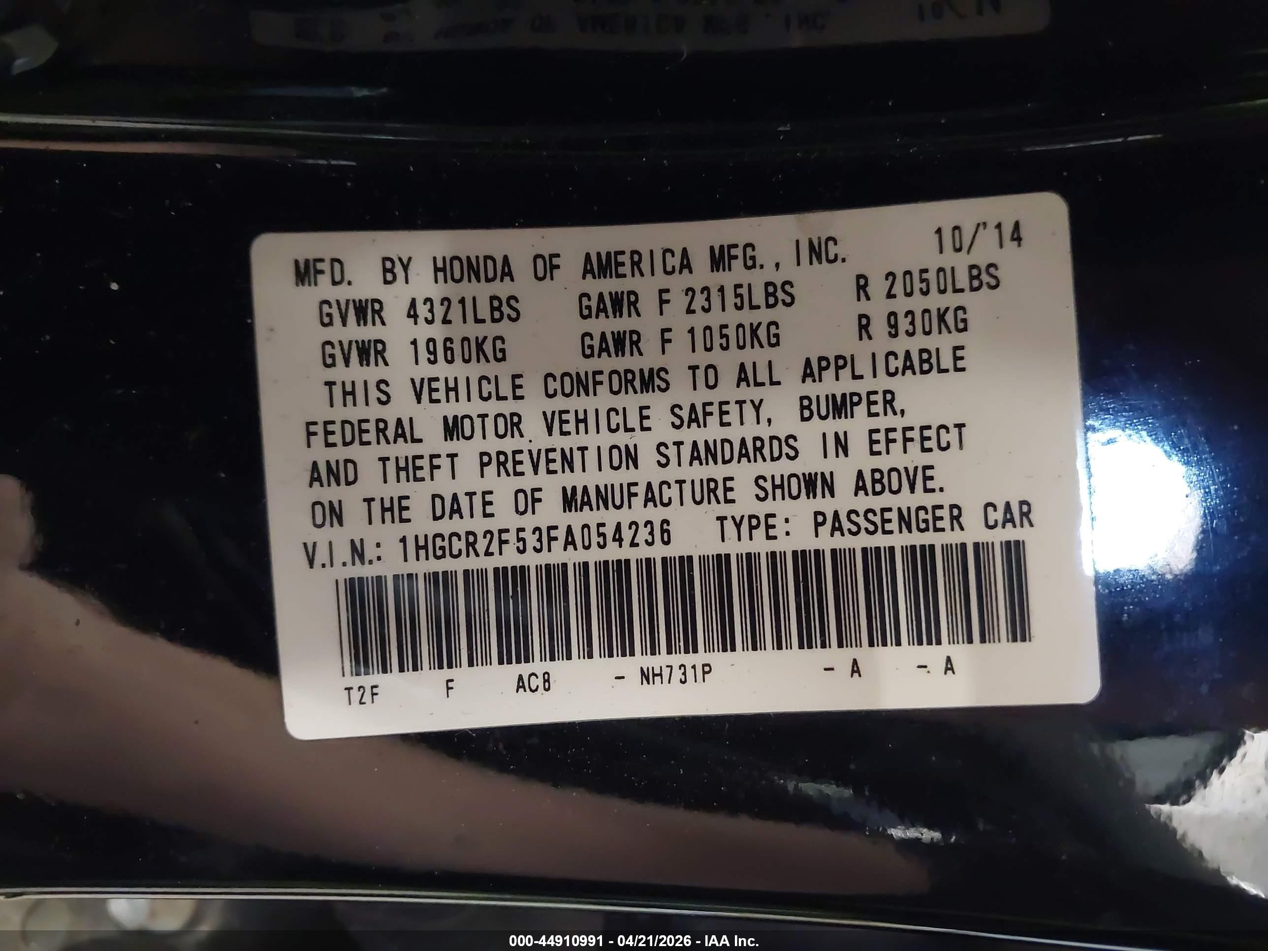 2015 Honda Accord Sport Black vin: 1HGCR2F53FA054236