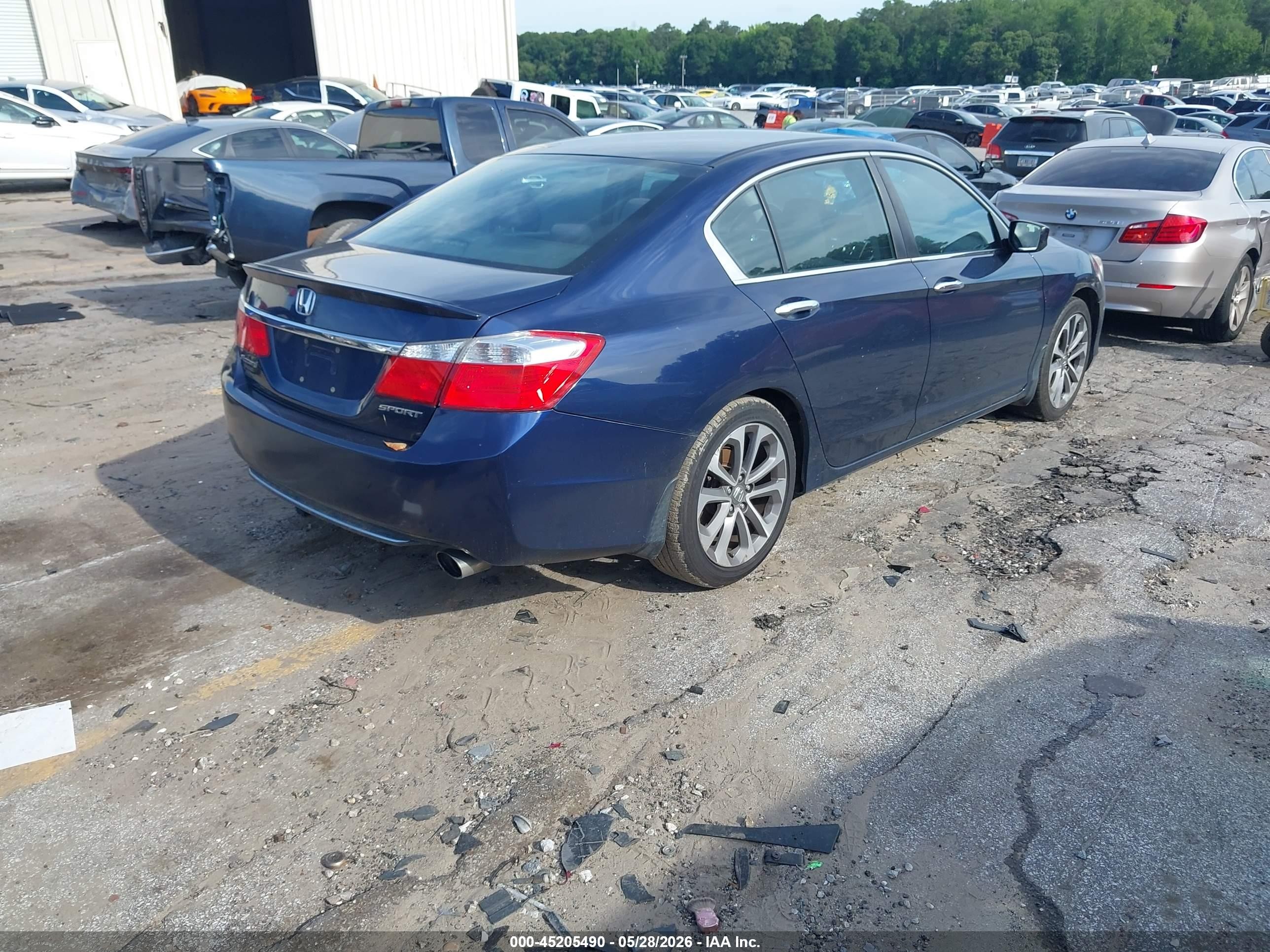 2015 Honda Accord Sport Blue vin: 1HGCR2F53FA066743