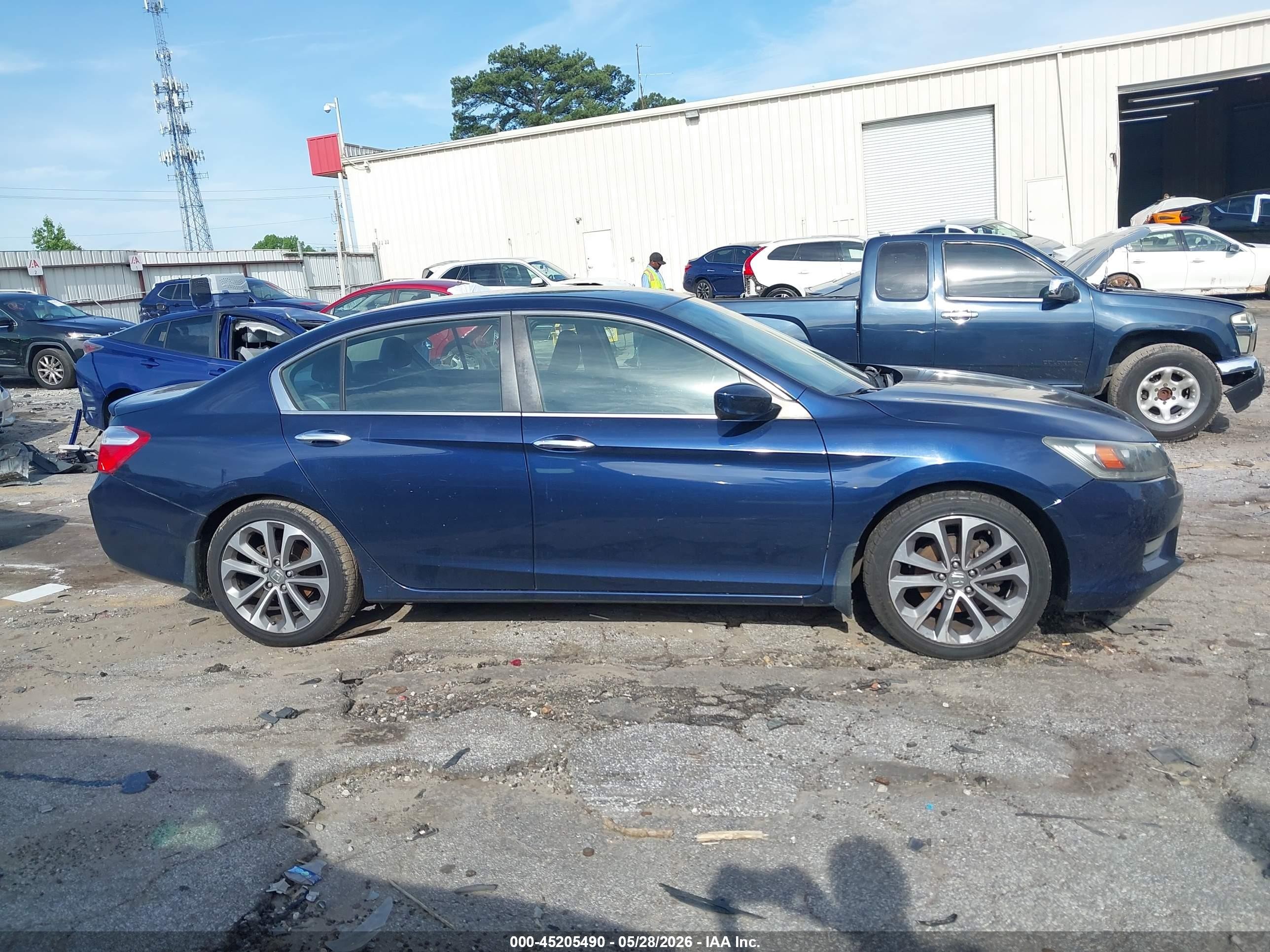 2015 Honda Accord Sport Blue vin: 1HGCR2F53FA066743
