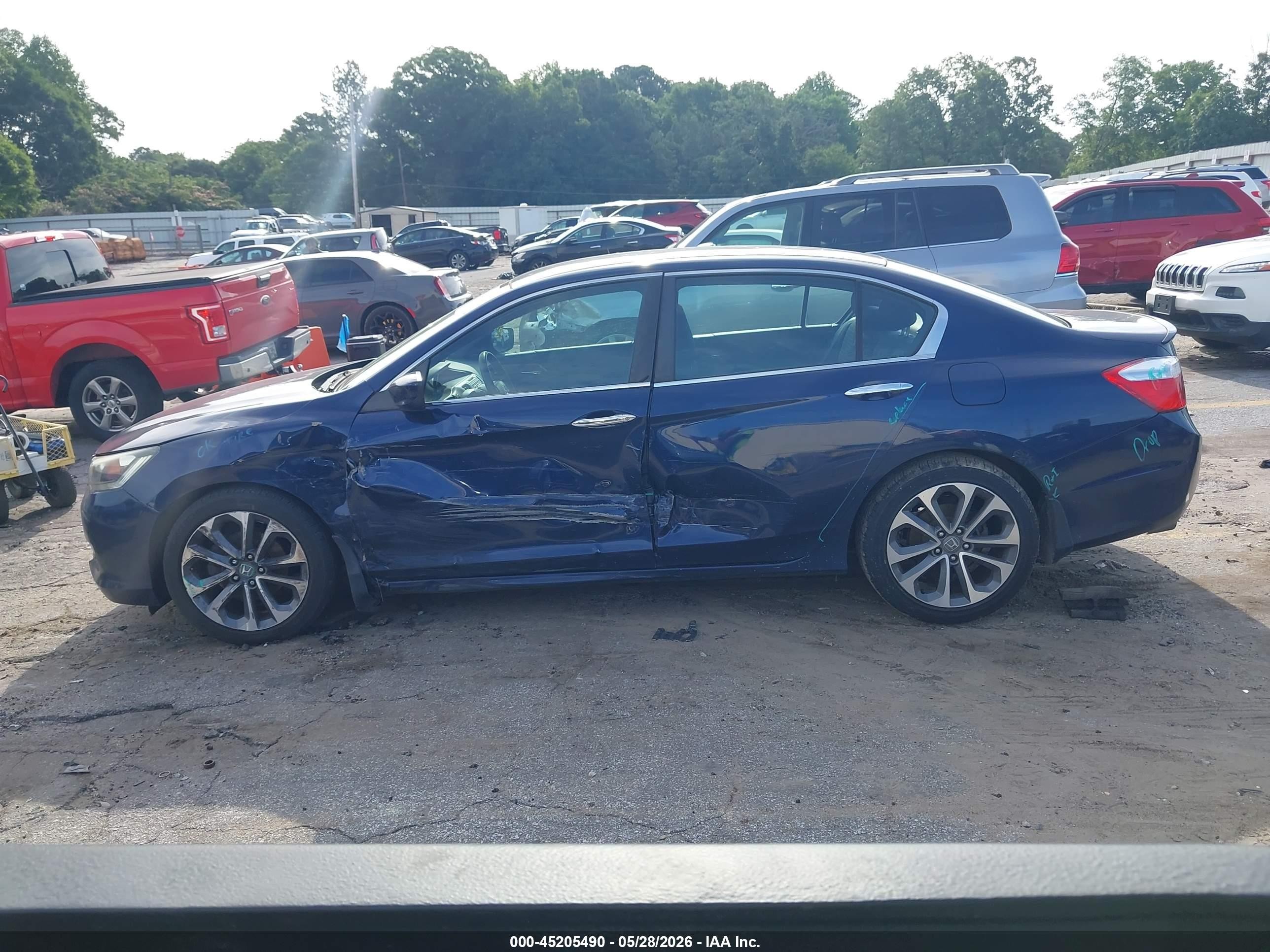 2015 Honda Accord Sport Blue vin: 1HGCR2F53FA066743
