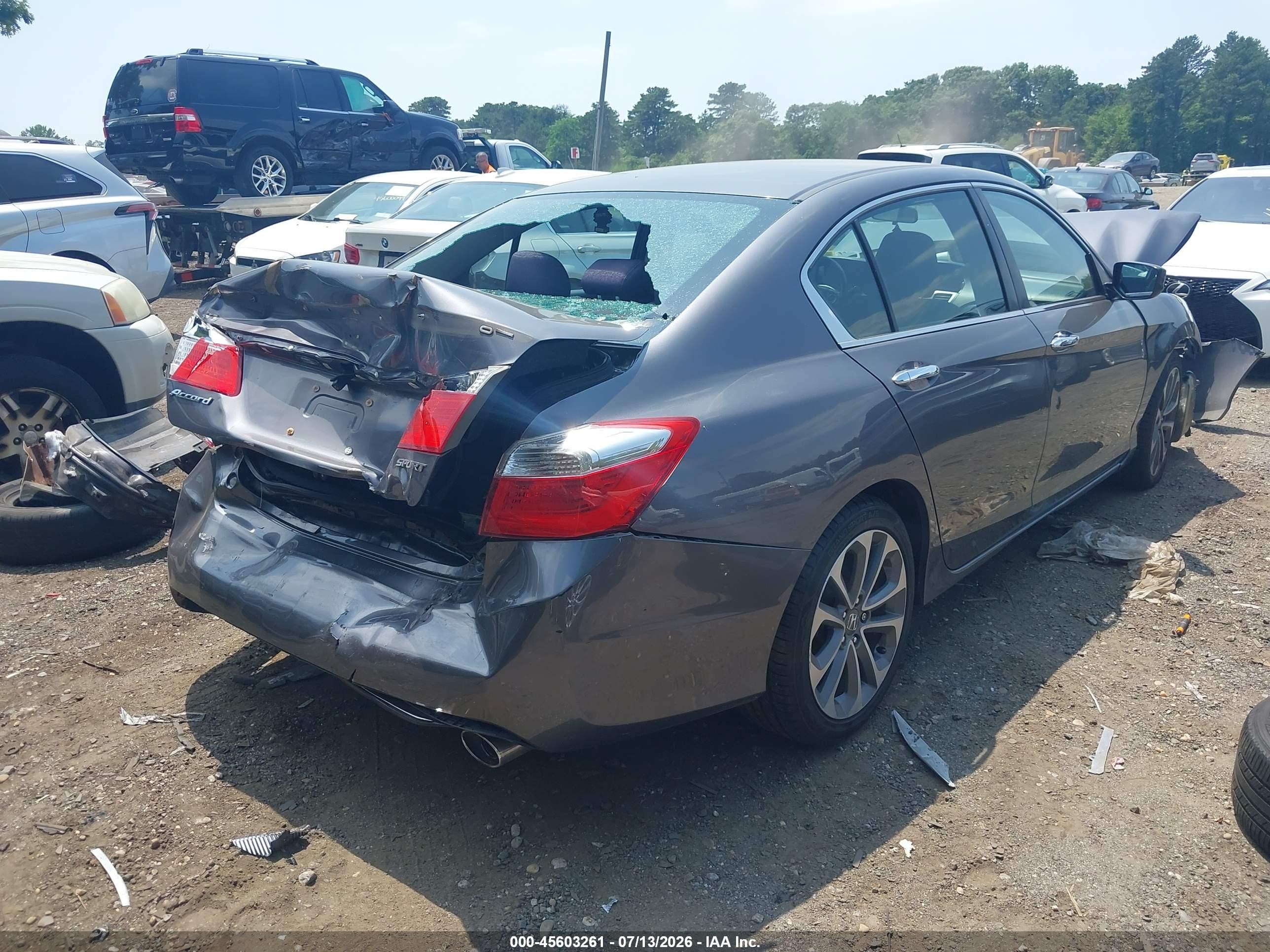 2015 Honda Accord Sport Gray vin: 1HGCR2F53FA072297