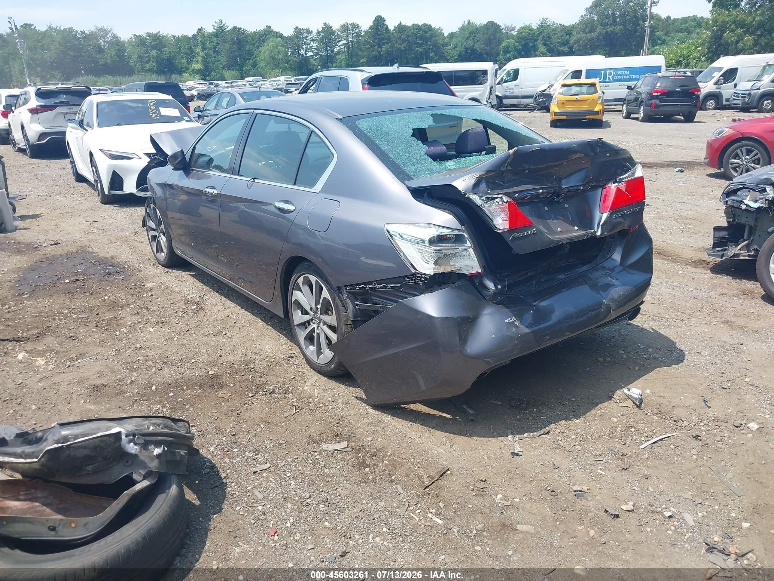 2015 Honda Accord Sport Gray vin: 1HGCR2F53FA072297