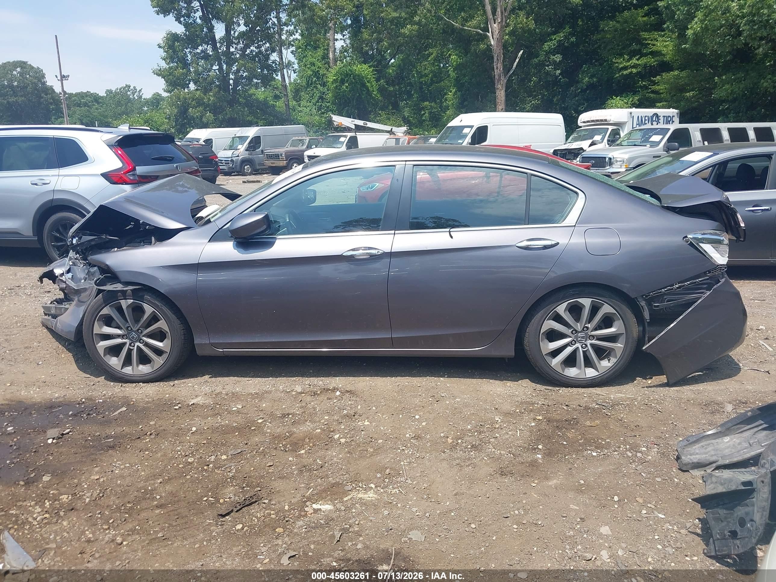 2015 Honda Accord Sport Gray vin: 1HGCR2F53FA072297