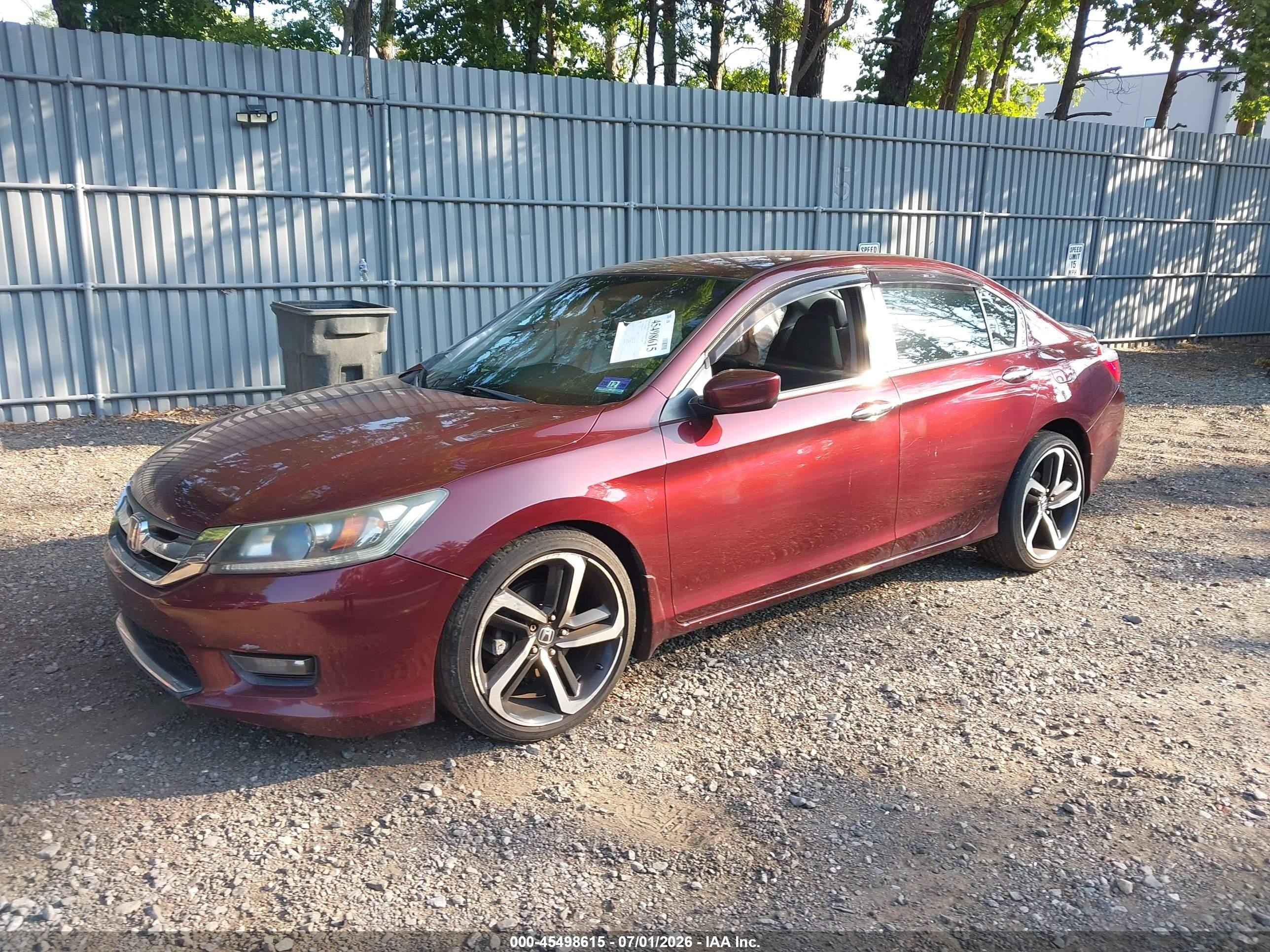 2015 Honda Accord Sport Maroon vin: 1HGCR2F53FA109915