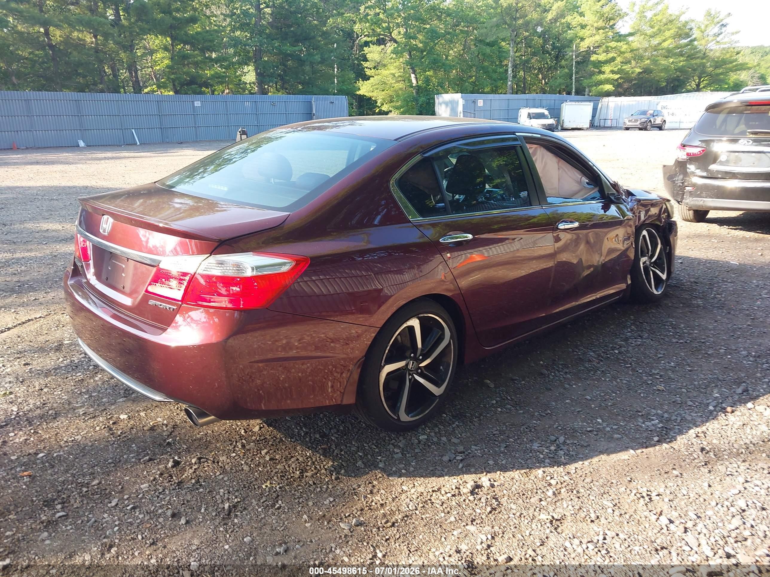 2015 Honda Accord Sport Maroon vin: 1HGCR2F53FA109915