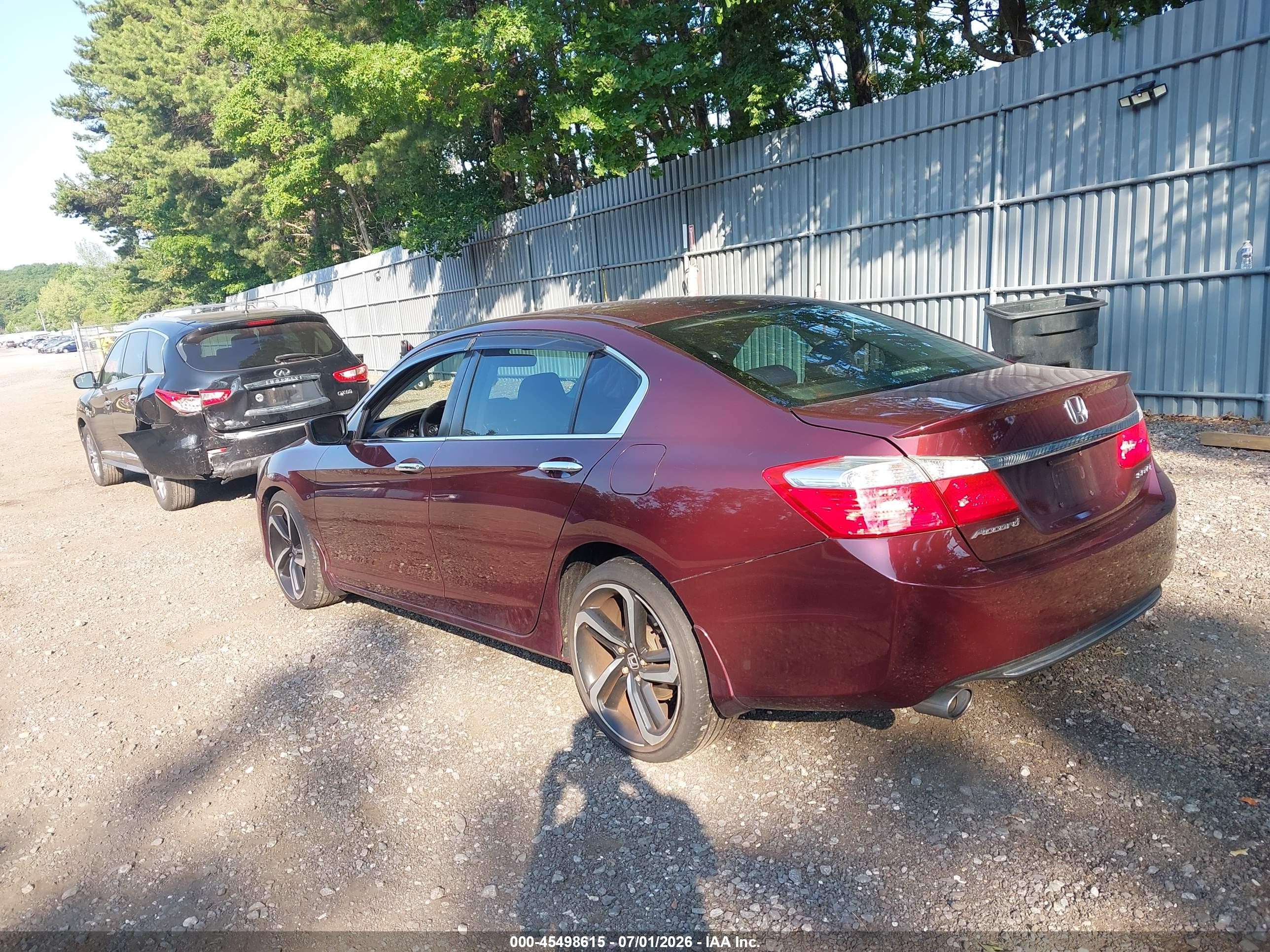 2015 Honda Accord Sport Maroon vin: 1HGCR2F53FA109915
