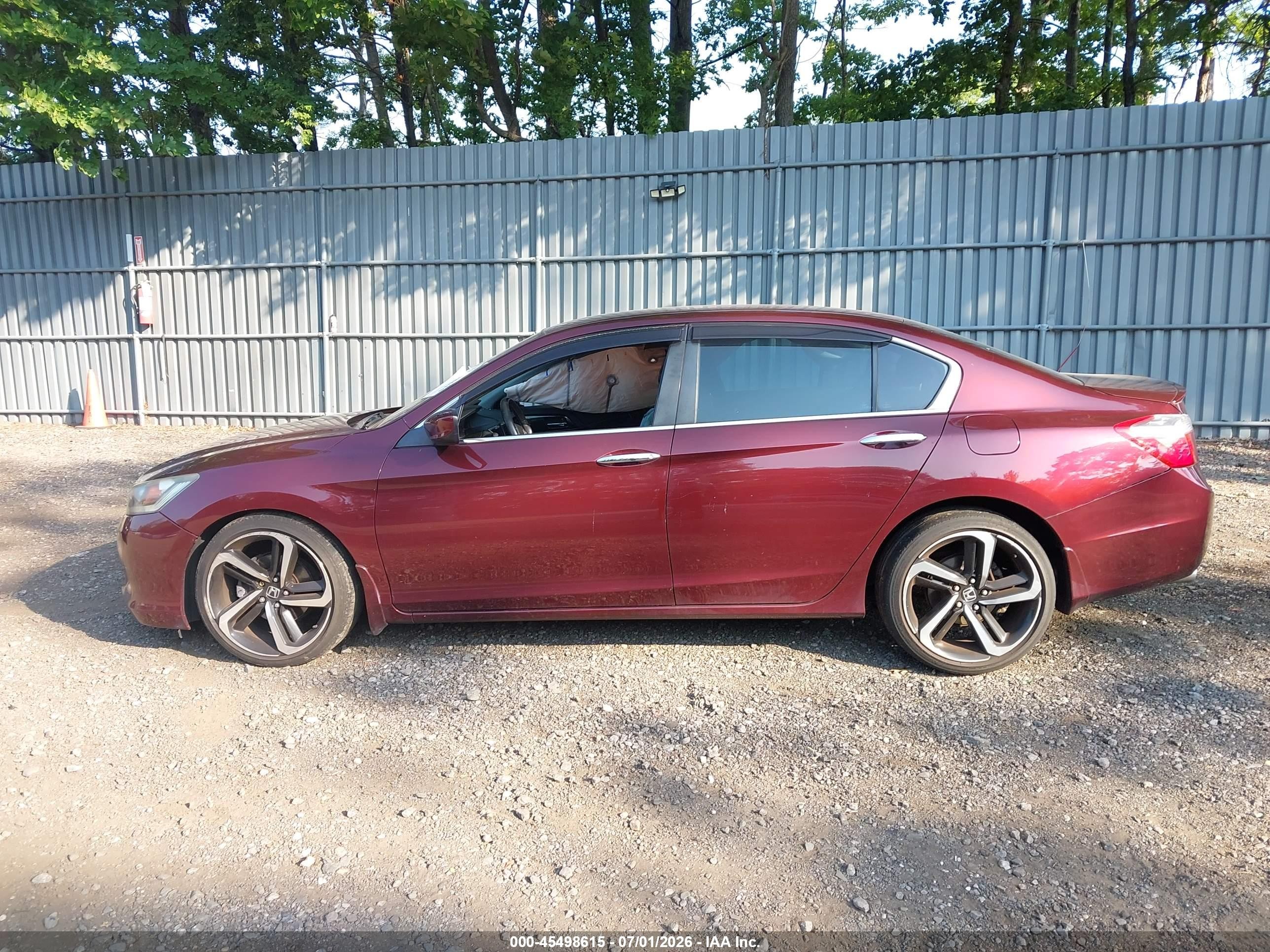 2015 Honda Accord Sport Maroon vin: 1HGCR2F53FA109915