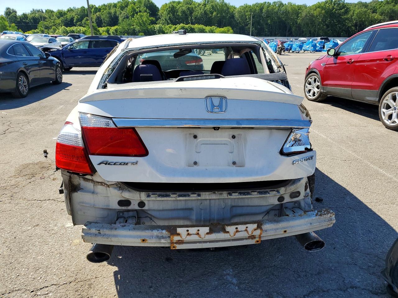 2015 Honda Accord Sport White vin: 1HGCR2F53FA136404