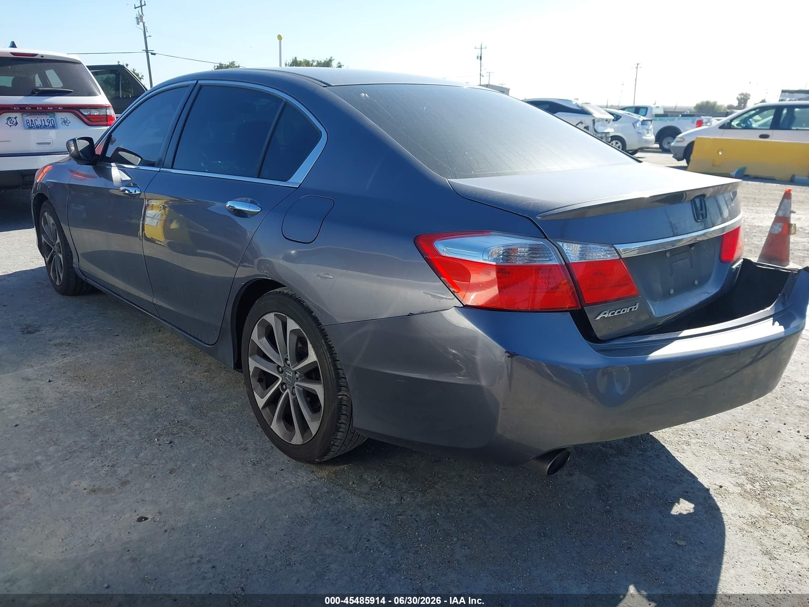 2015 Honda Accord Sport Gray vin: 1HGCR2F53FA148889