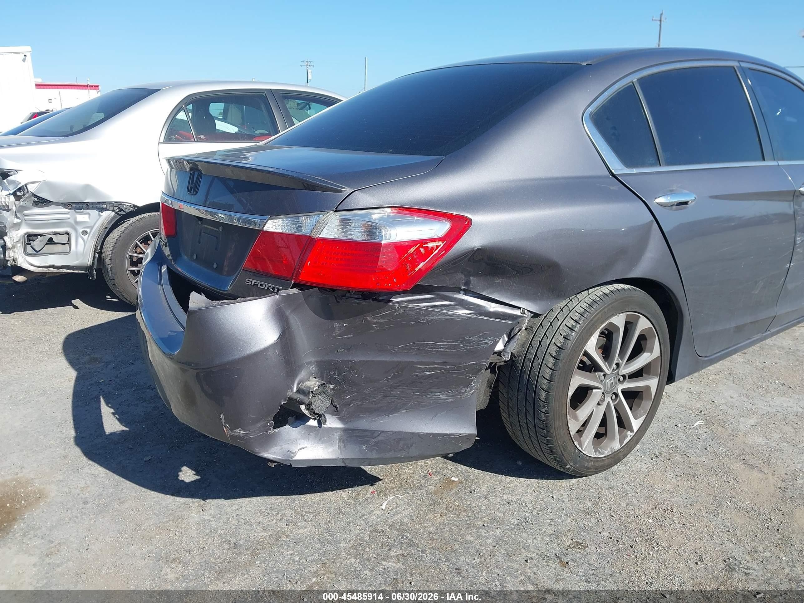 2015 Honda Accord Sport Gray vin: 1HGCR2F53FA148889