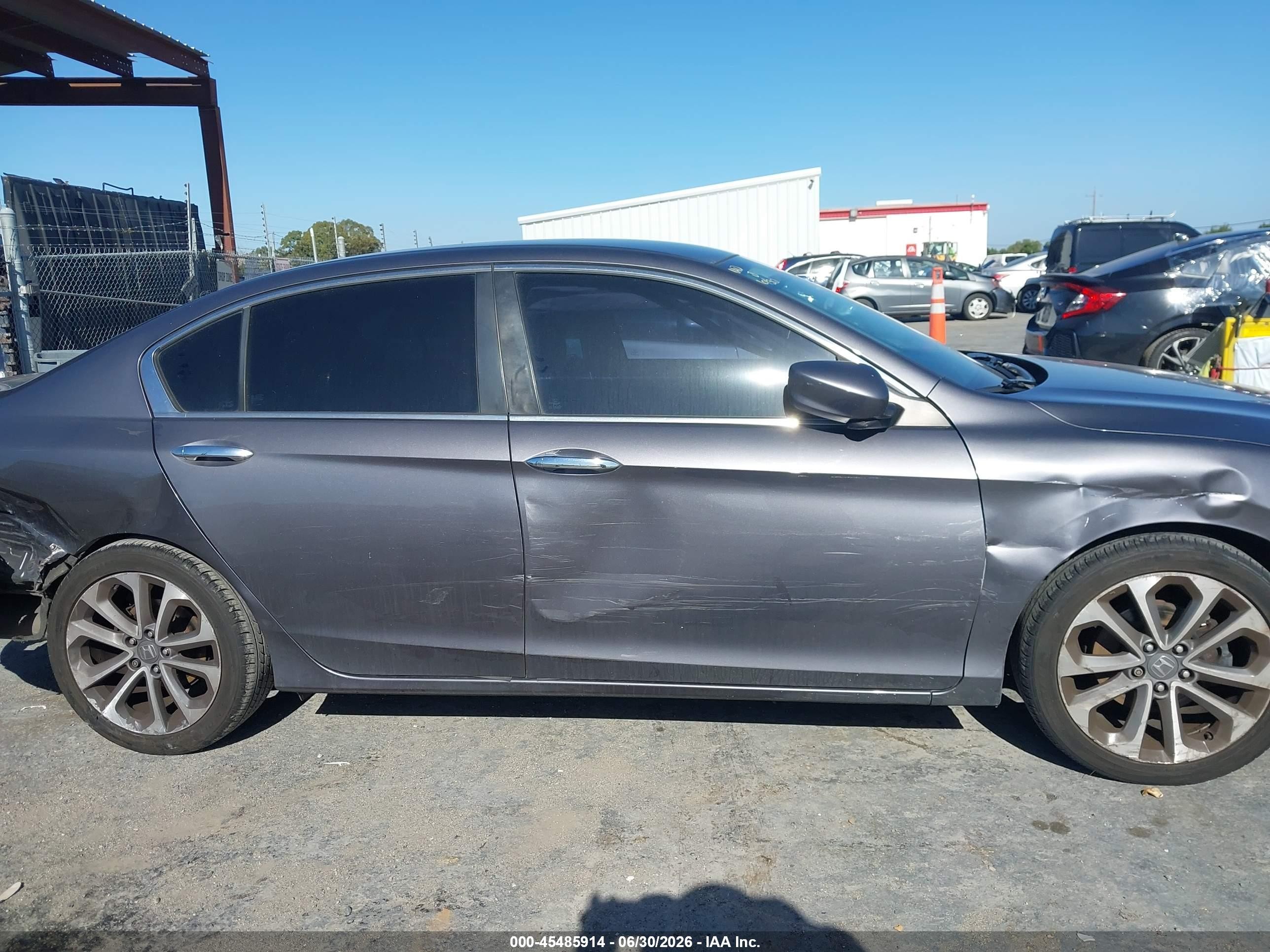 2015 Honda Accord Sport Gray vin: 1HGCR2F53FA148889