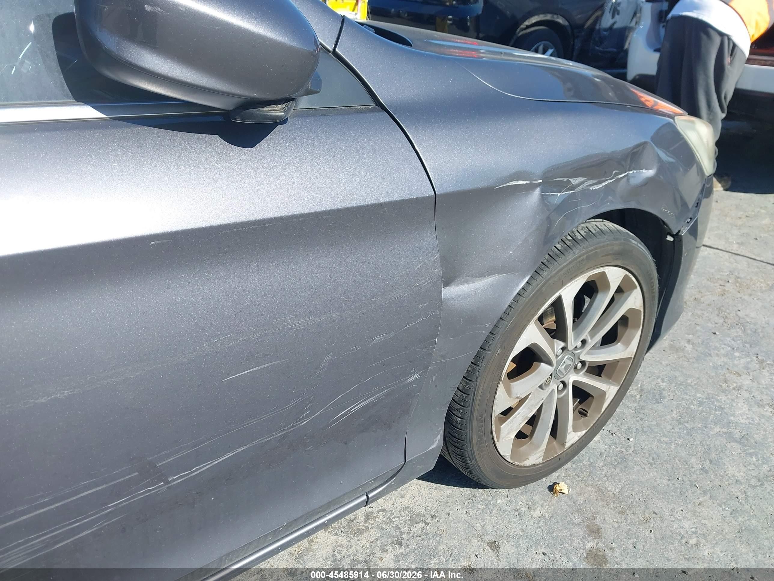 2015 Honda Accord Sport Gray vin: 1HGCR2F53FA148889