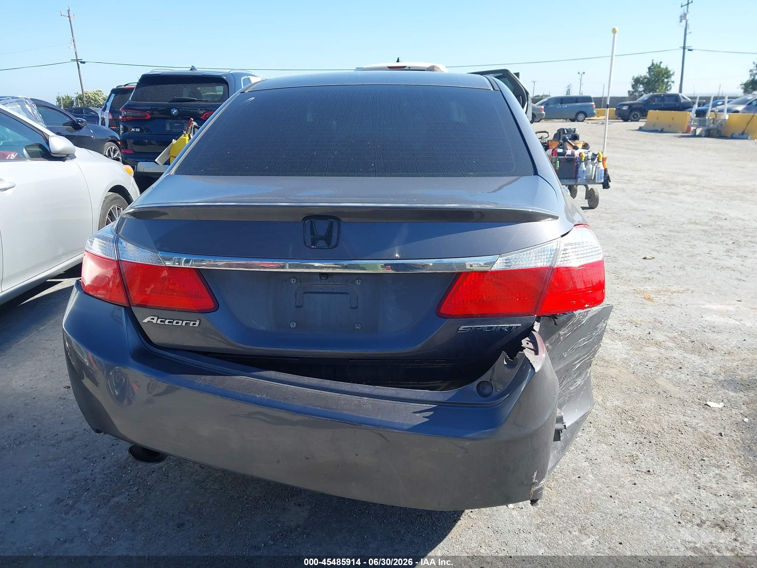 2015 Honda Accord Sport Gray vin: 1HGCR2F53FA148889