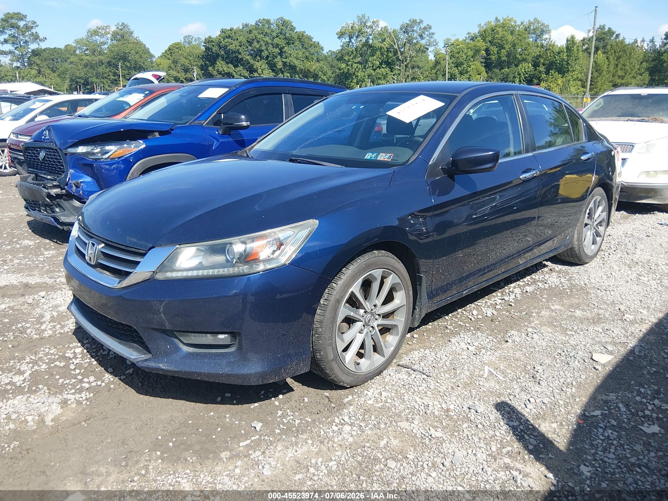 2015 Honda Accord Sport Blue vin: 1HGCR2F53FA181570