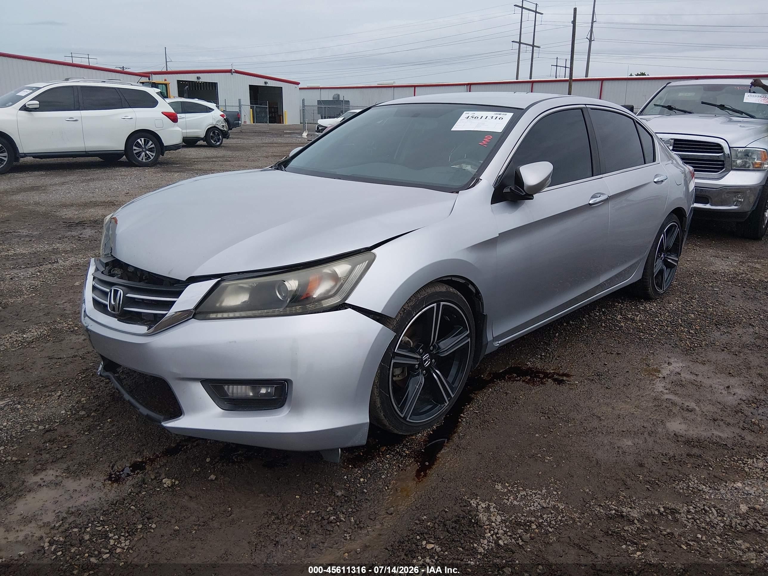 2015 Honda Accord Sport Silver vin: 1HGCR2F53FA186784