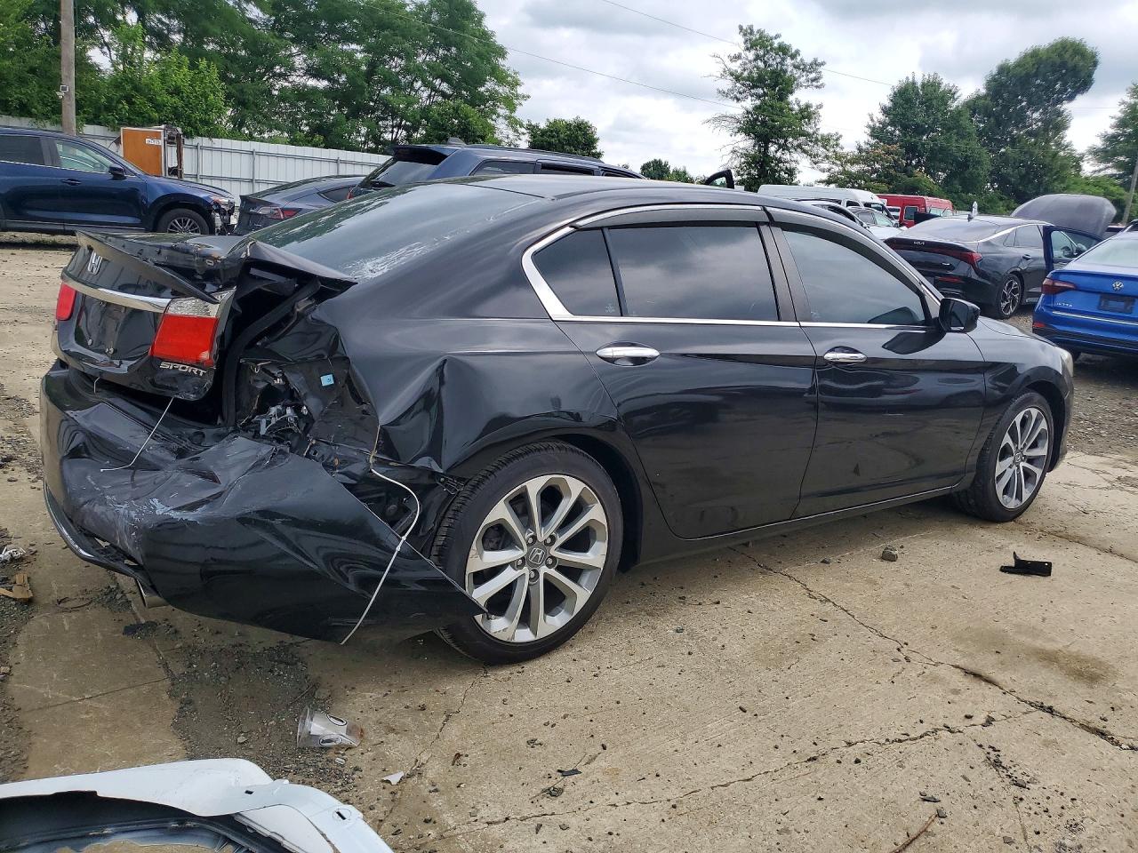 2015 Honda Accord Sport Черный vin: 1HGCR2F53FA225678