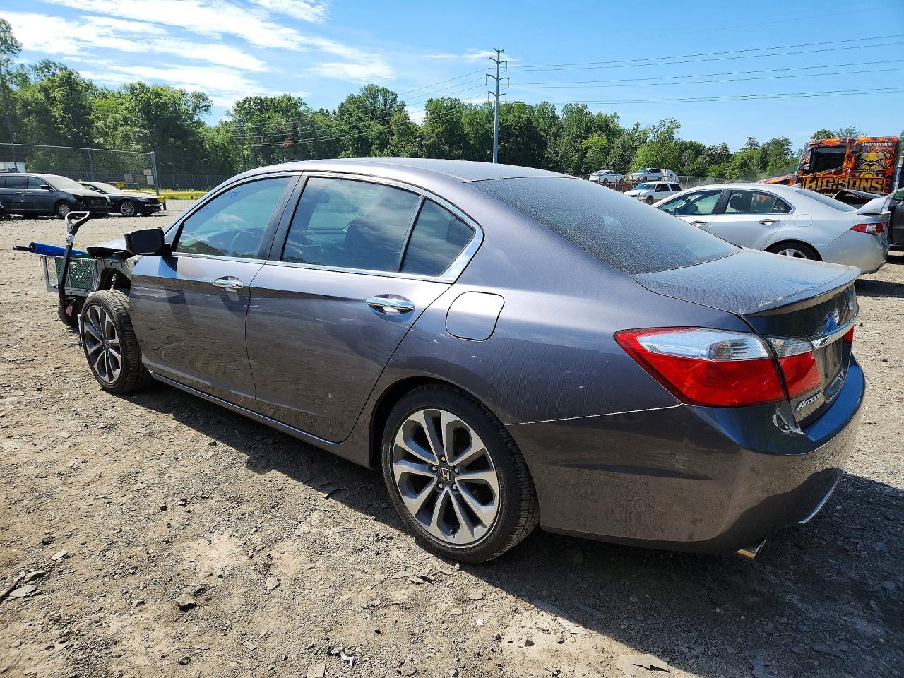 2015 Honda Accord Sport Gray vin: 1HGCR2F53FA234297
