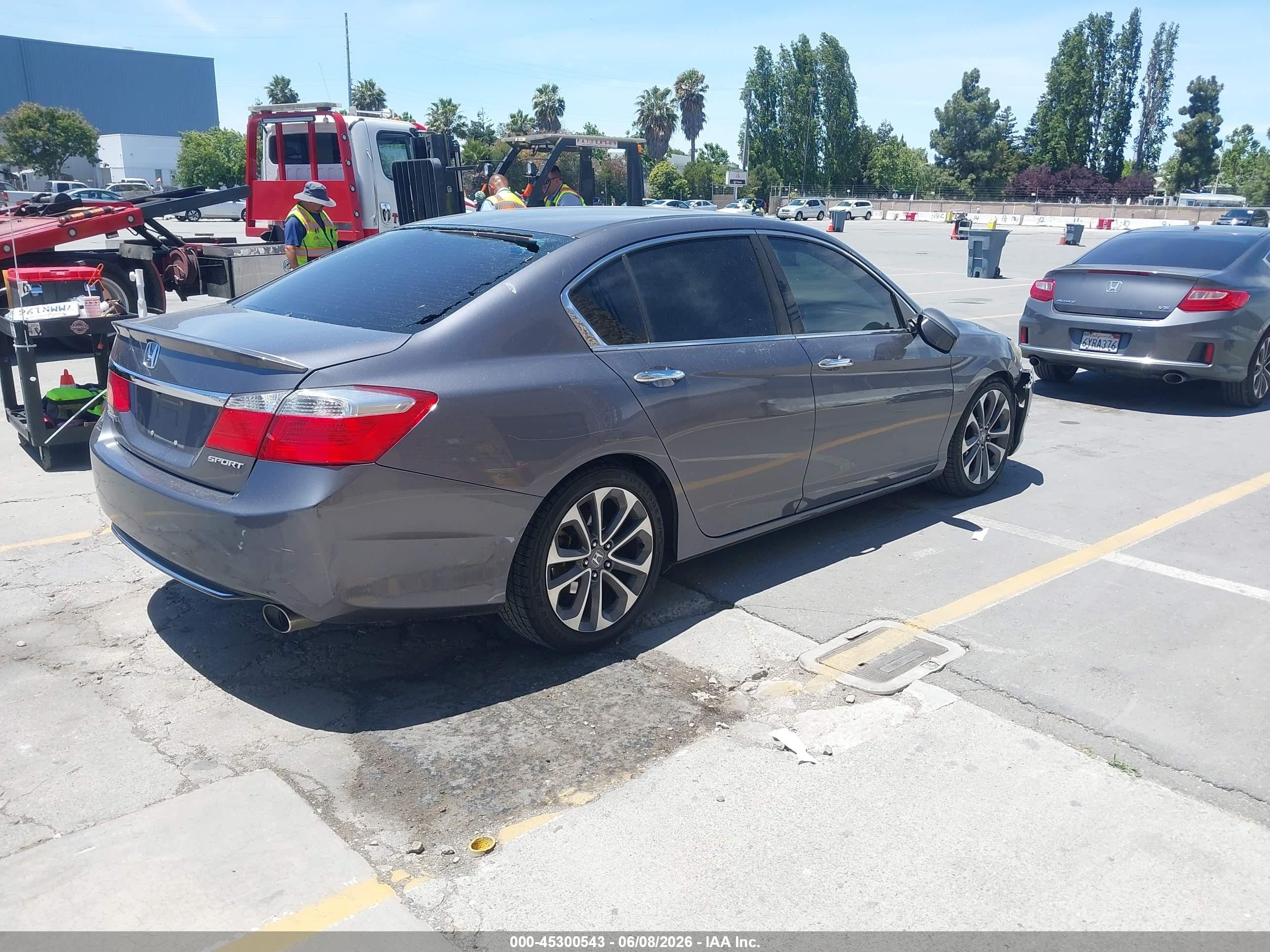 2015 Honda Accord Sport Gray vin: 1HGCR2F53FA236566
