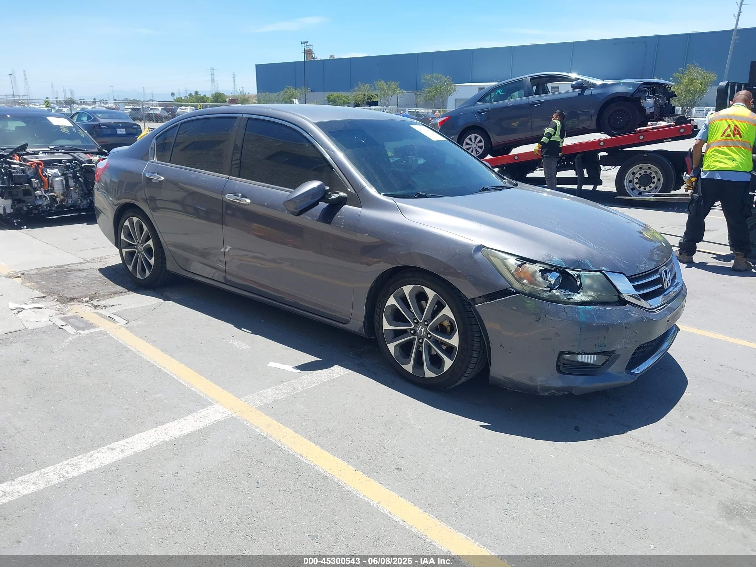 2015 Honda Accord Sport Gray vin: 1HGCR2F53FA236566