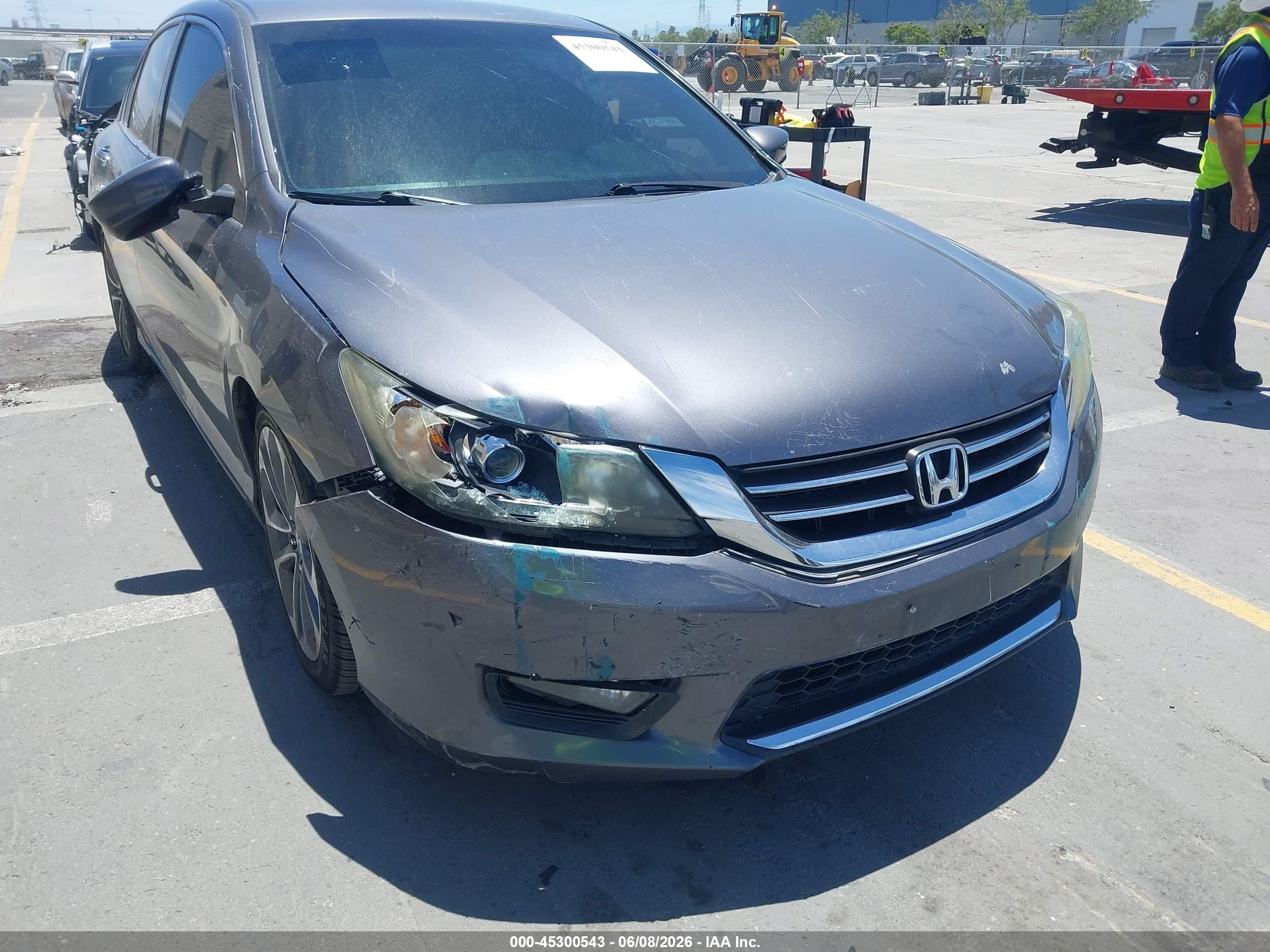 2015 Honda Accord Sport Gray vin: 1HGCR2F53FA236566