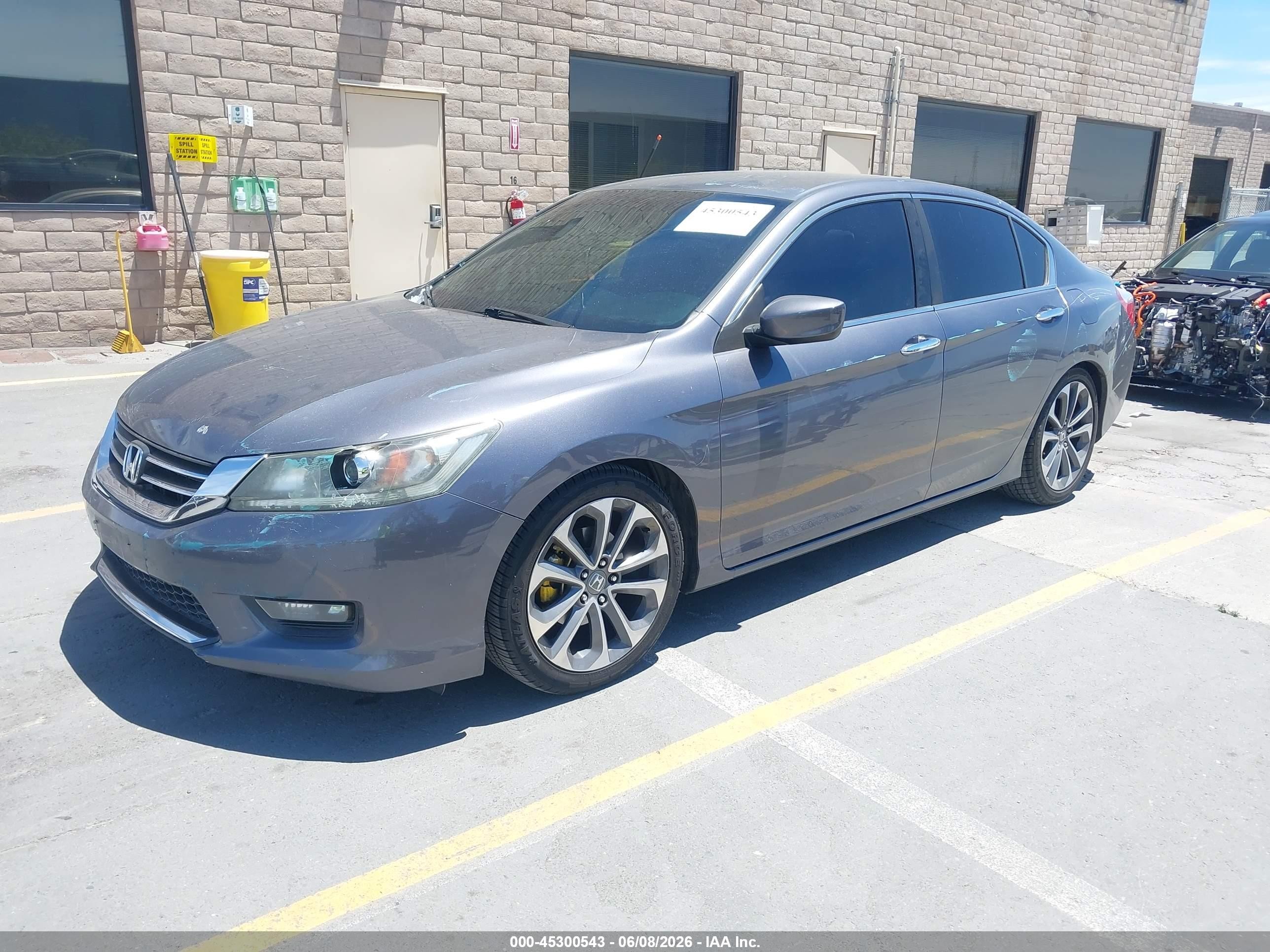 2015 Honda Accord Sport Gray vin: 1HGCR2F53FA236566