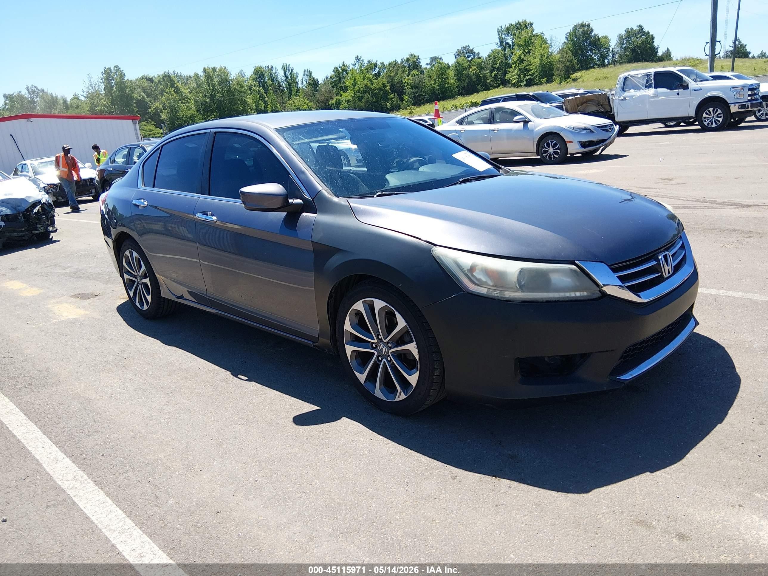 2015 Honda Accord Sport Gray vin: 1HGCR2F53FA257580