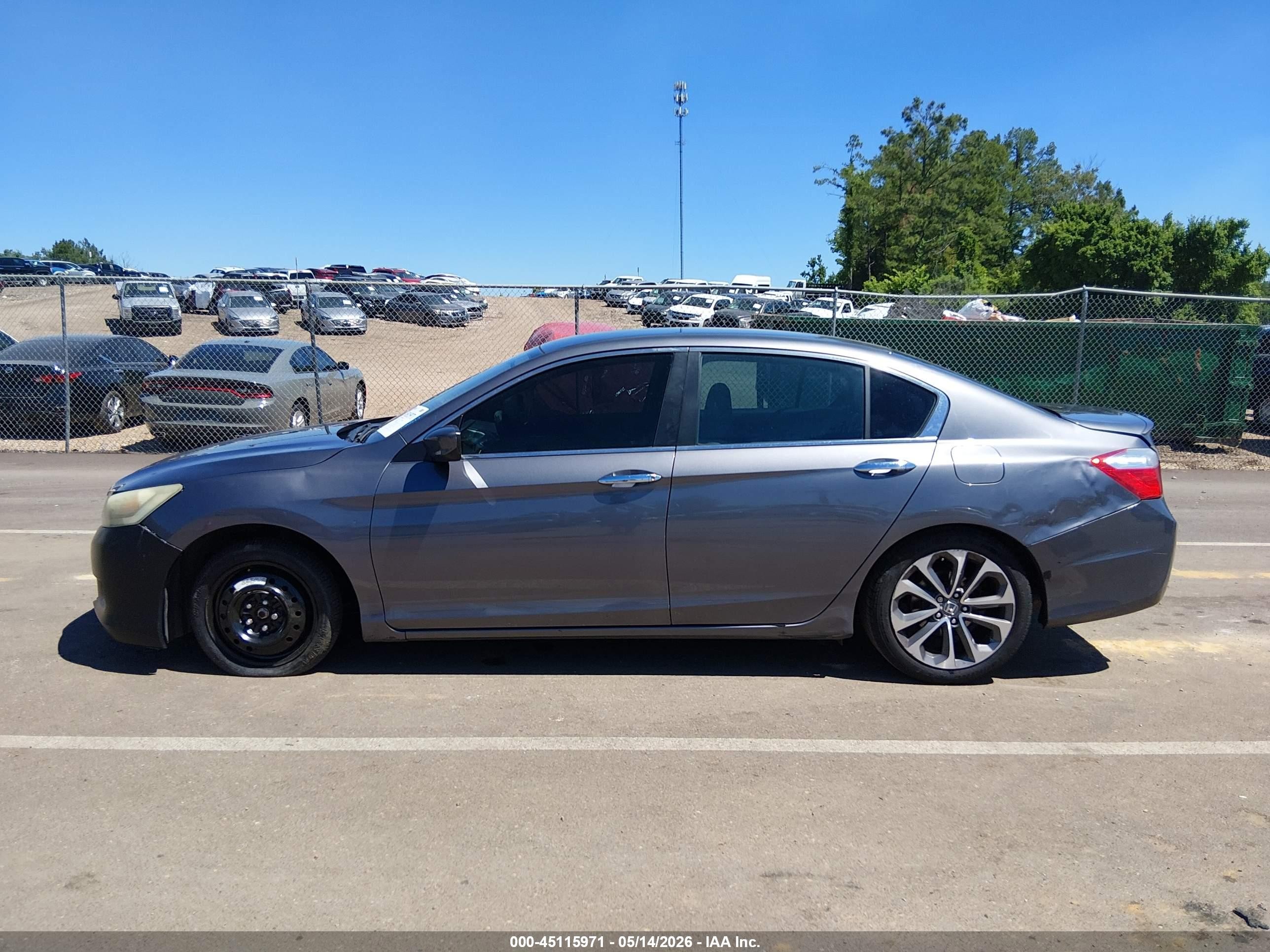 2015 Honda Accord Sport Серый vin: 1HGCR2F53FA257580