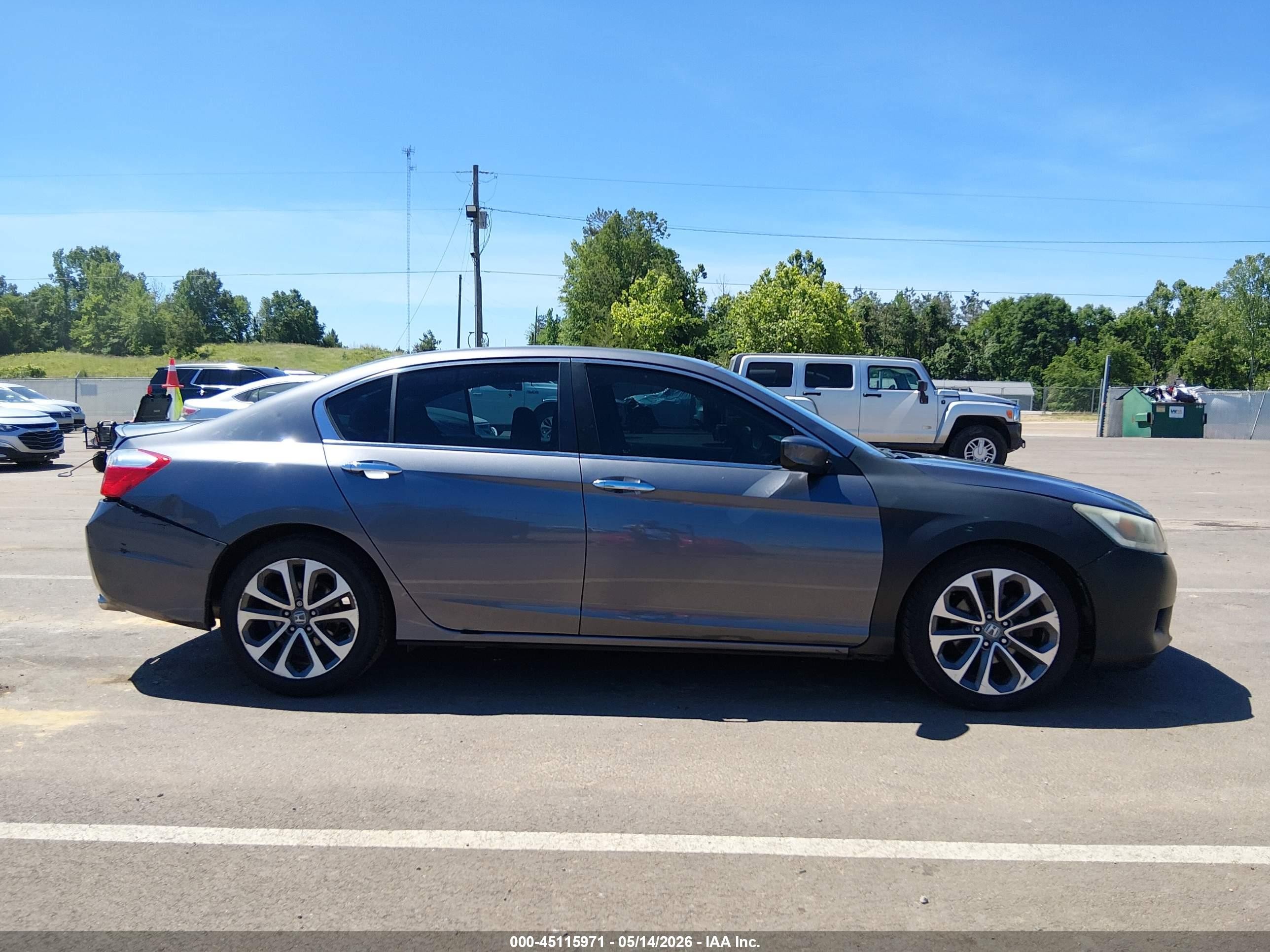 2015 Honda Accord Sport Серый vin: 1HGCR2F53FA257580